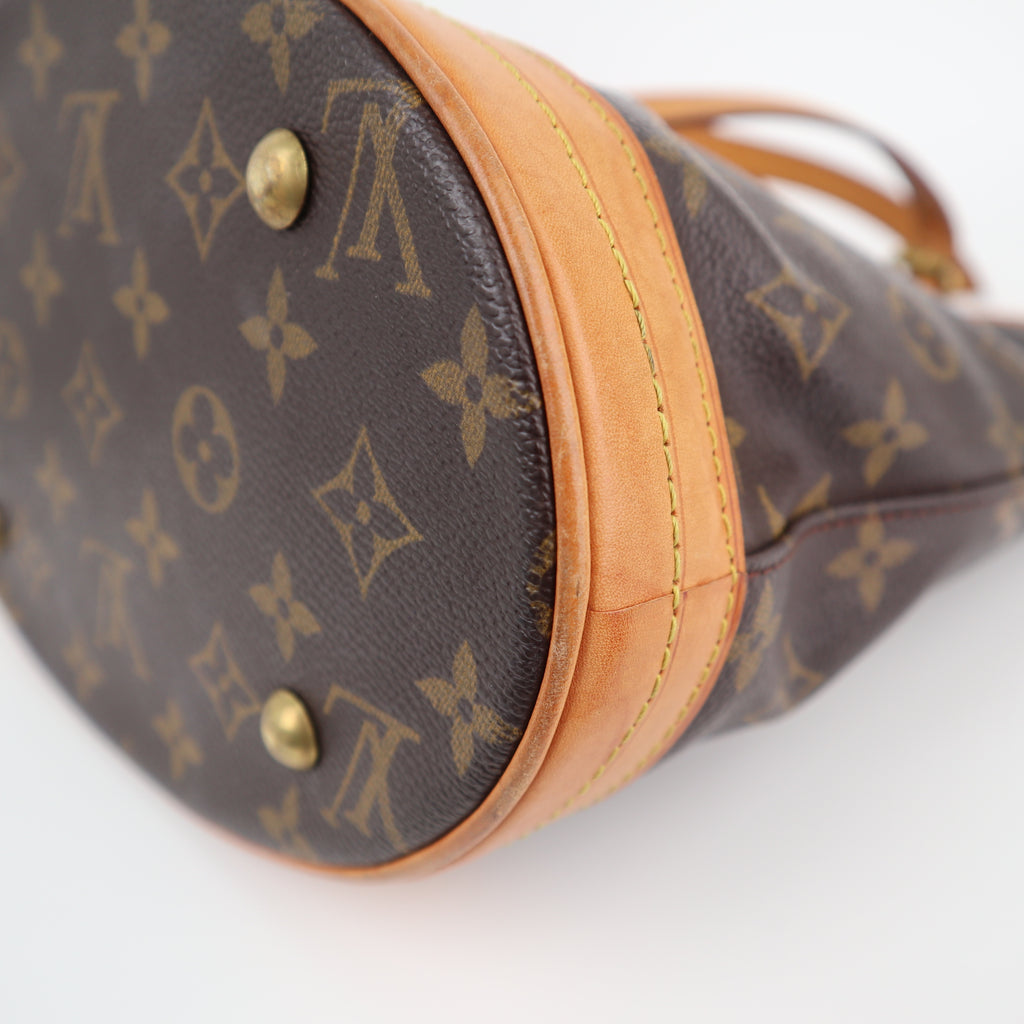 Louis Vuitton Monogram Canvas Bucket PM Shoulder Bag C1765 | Pre-Owned Very Good Brown Monogram Canvas