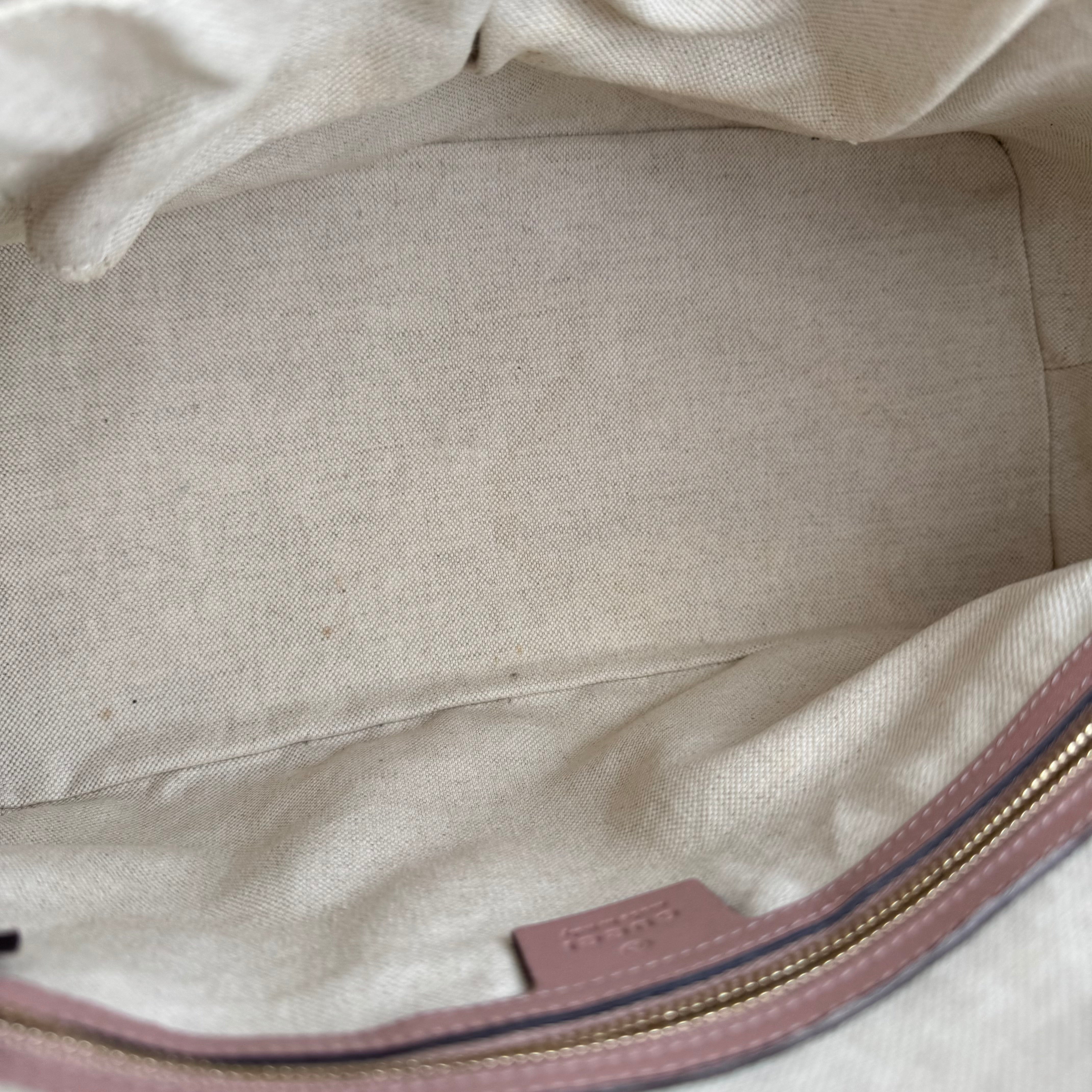 J1132 Gucci Nice Microgucci Tote Bag in Beige Brown- Pre Owned