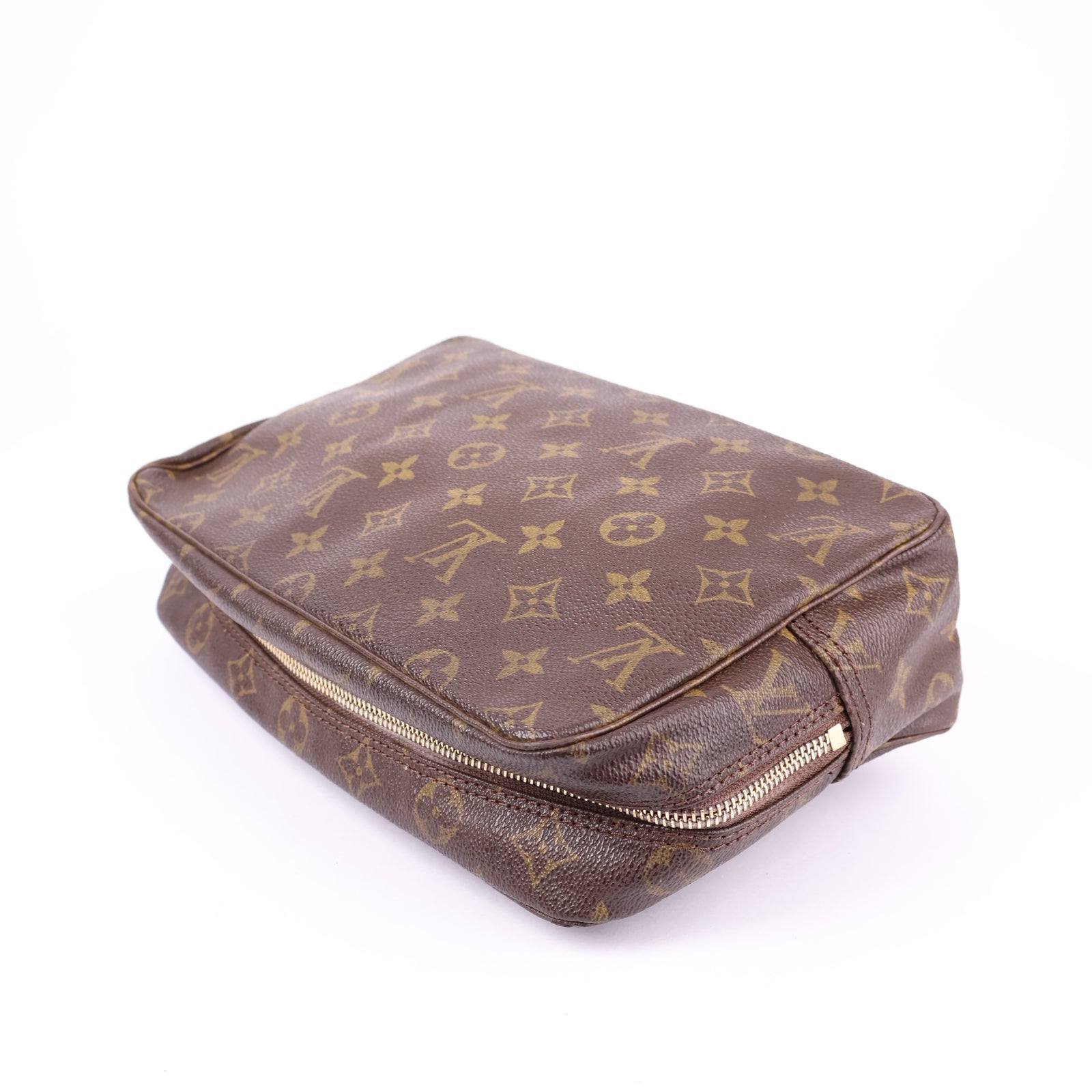 J1231-Louis Vuitton Truce Toilette 28 Monogram Clutch Bag Brown- Pre Owned