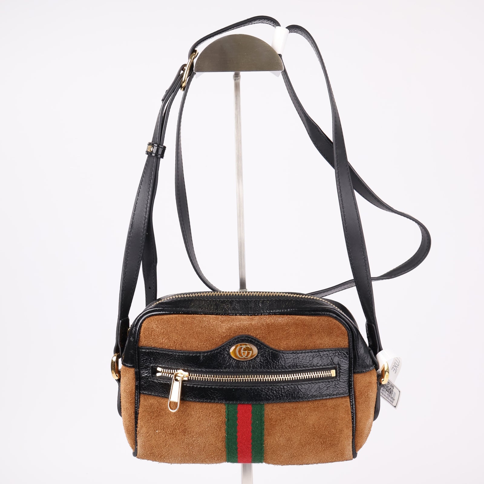 J1232-Brown Gucci Mini Ophidia Crossbody Bag- Pre Owned