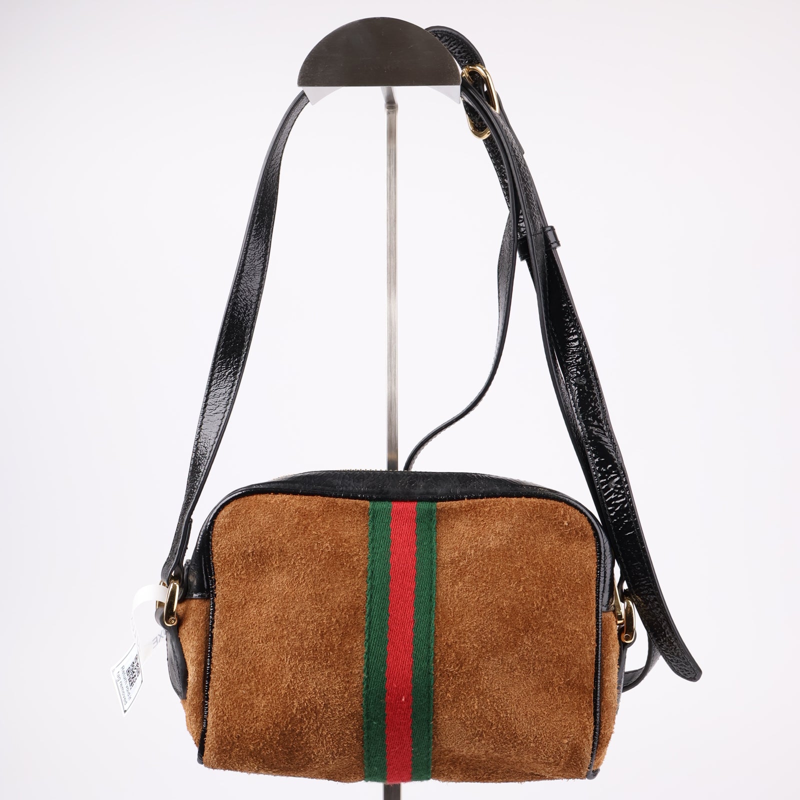 J1232-Brown Gucci Mini Ophidia Crossbody Bag- Pre Owned