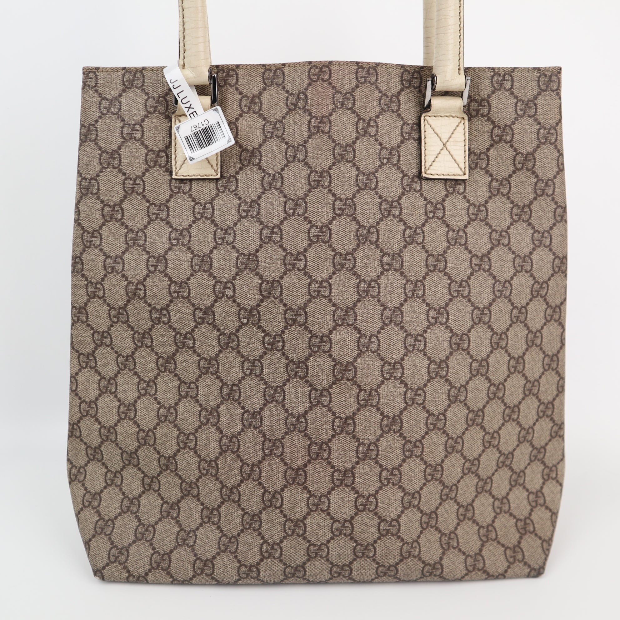 Gucci GG Supreme Small Vertical Tote Shoulder Bag C1767 | Pre-Owned Very Good GG Supreme Canvas