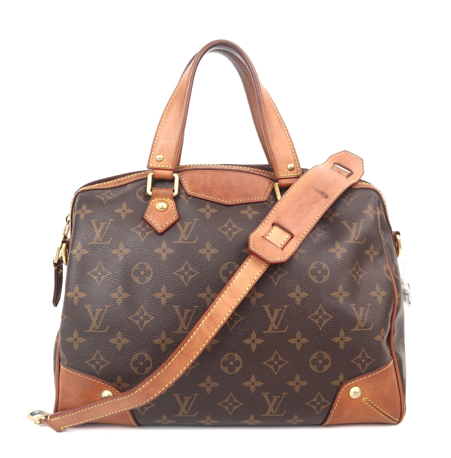 C1157 Louis Vuitton Retiro Shoulder Handbag Monogram Canvas Leather-Pre Owned