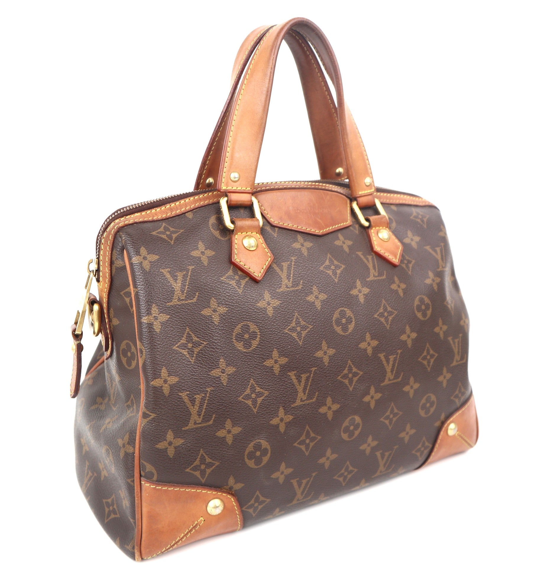 C1157 Louis Vuitton Retiro Shoulder Handbag Monogram Canvas Leather-Pre Owned