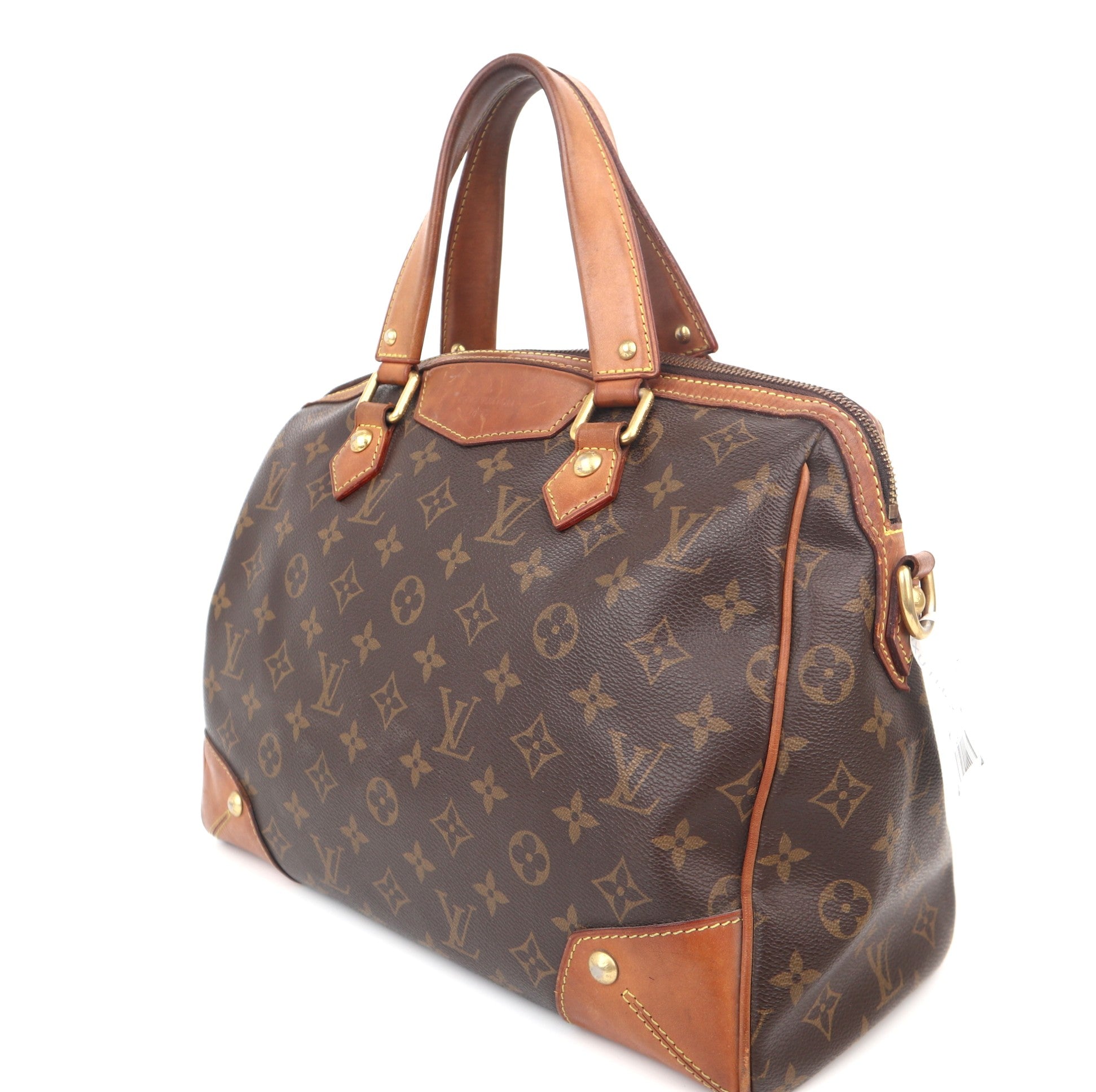 C1157 Louis Vuitton Retiro Shoulder Handbag Monogram Canvas Leather-Pre Owned