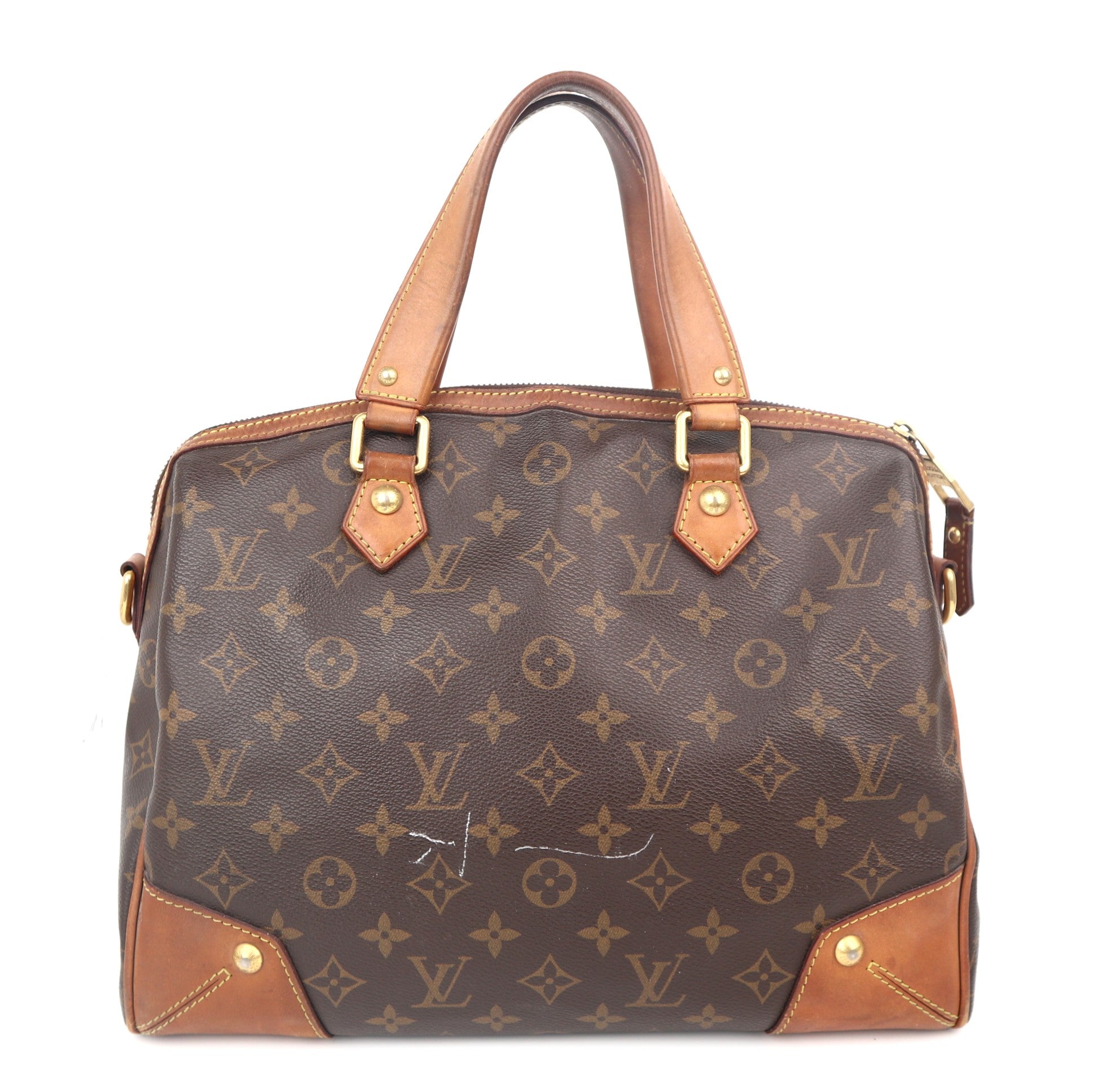C1157 Louis Vuitton Retiro Shoulder Handbag Monogram Canvas Leather-Pre Owned