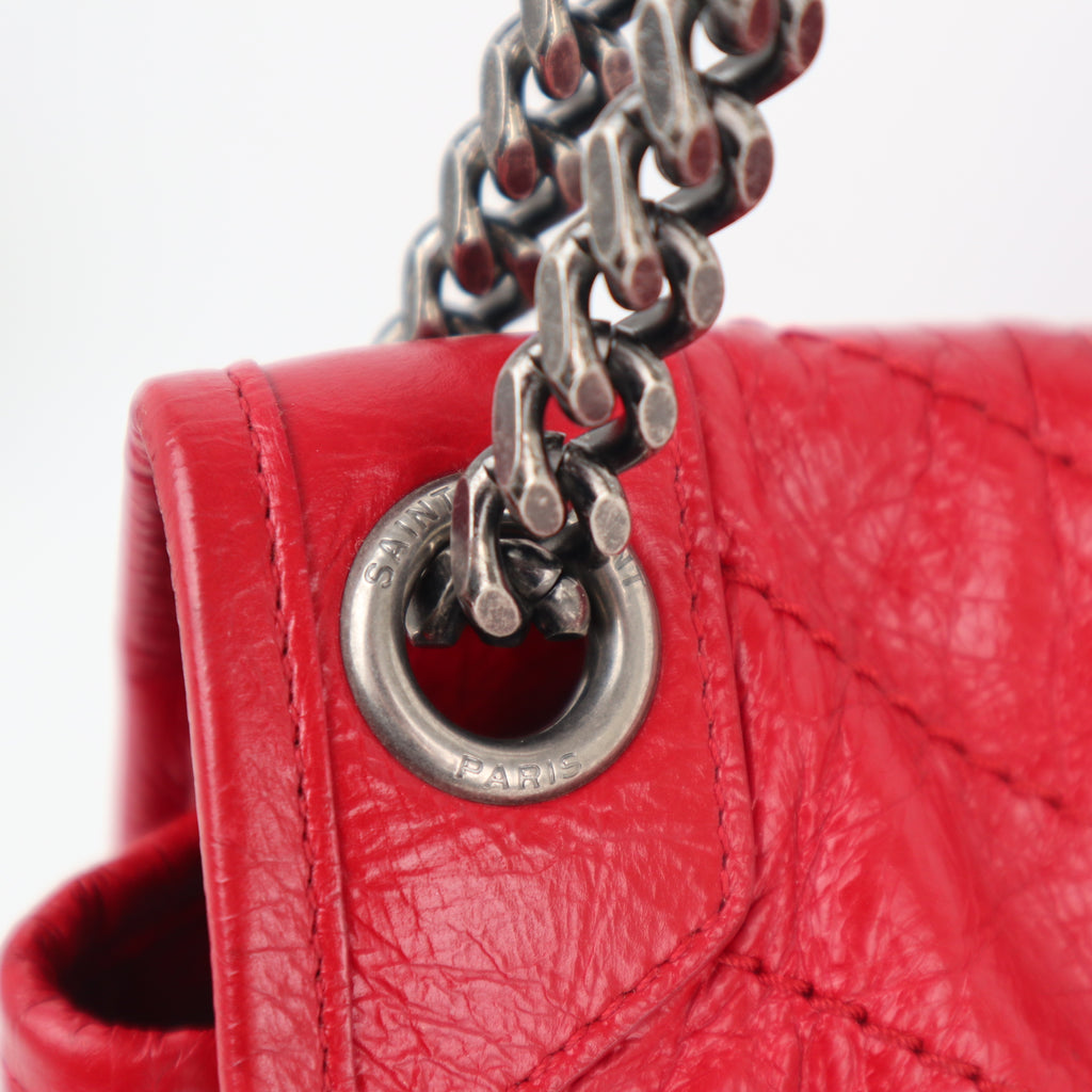 Saint Laurent Niki Medium Crinkled Vintage Leather Shoulder Bag C1768 | Pre-Owned Very Good Leather