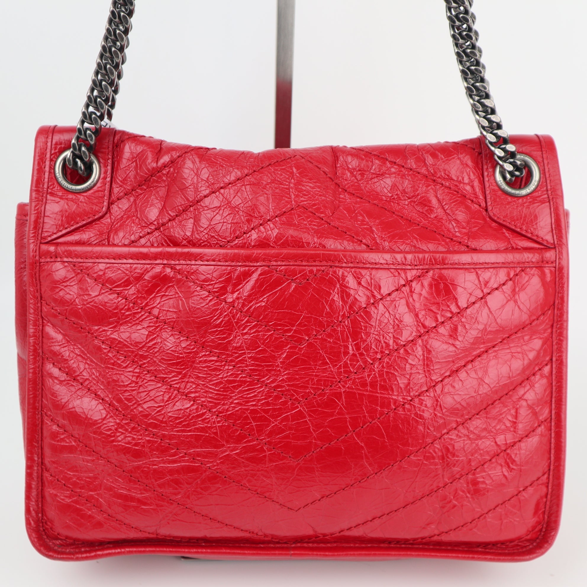 Saint Laurent Niki Medium Crinkled Vintage Leather Shoulder Bag C1768 | Pre-Owned Very Good Leather