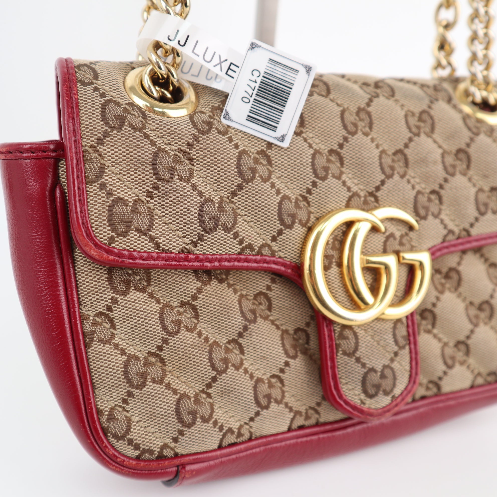 Gucci GG Marmont Mini Canvas Shoulder Bag Shoulder Bag C1770 | Pre-Owned Very Good Brown GG Canvas Canvas