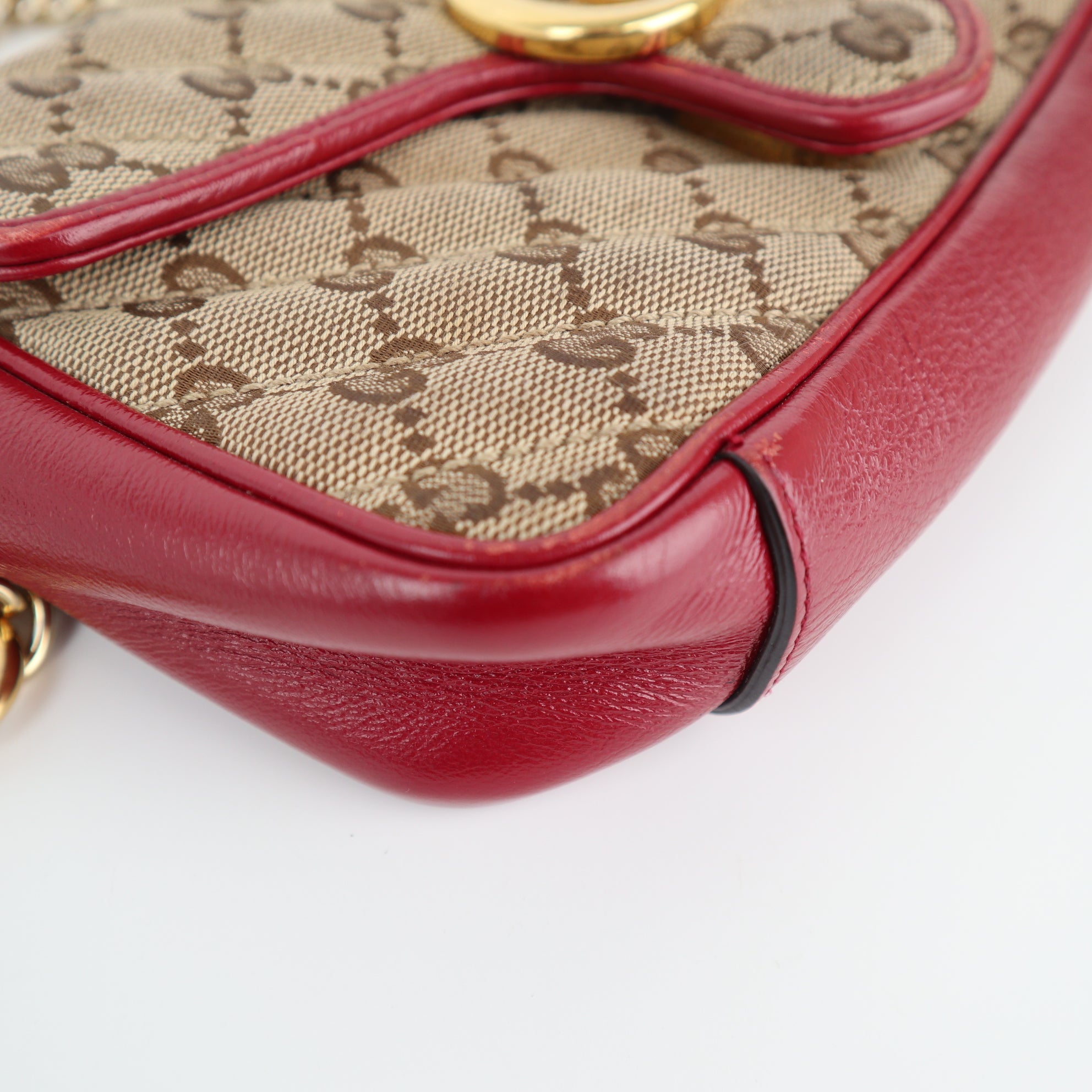 Gucci GG Marmont Mini Canvas Shoulder Bag Shoulder Bag C1770 | Pre-Owned Very Good Brown GG Canvas Canvas