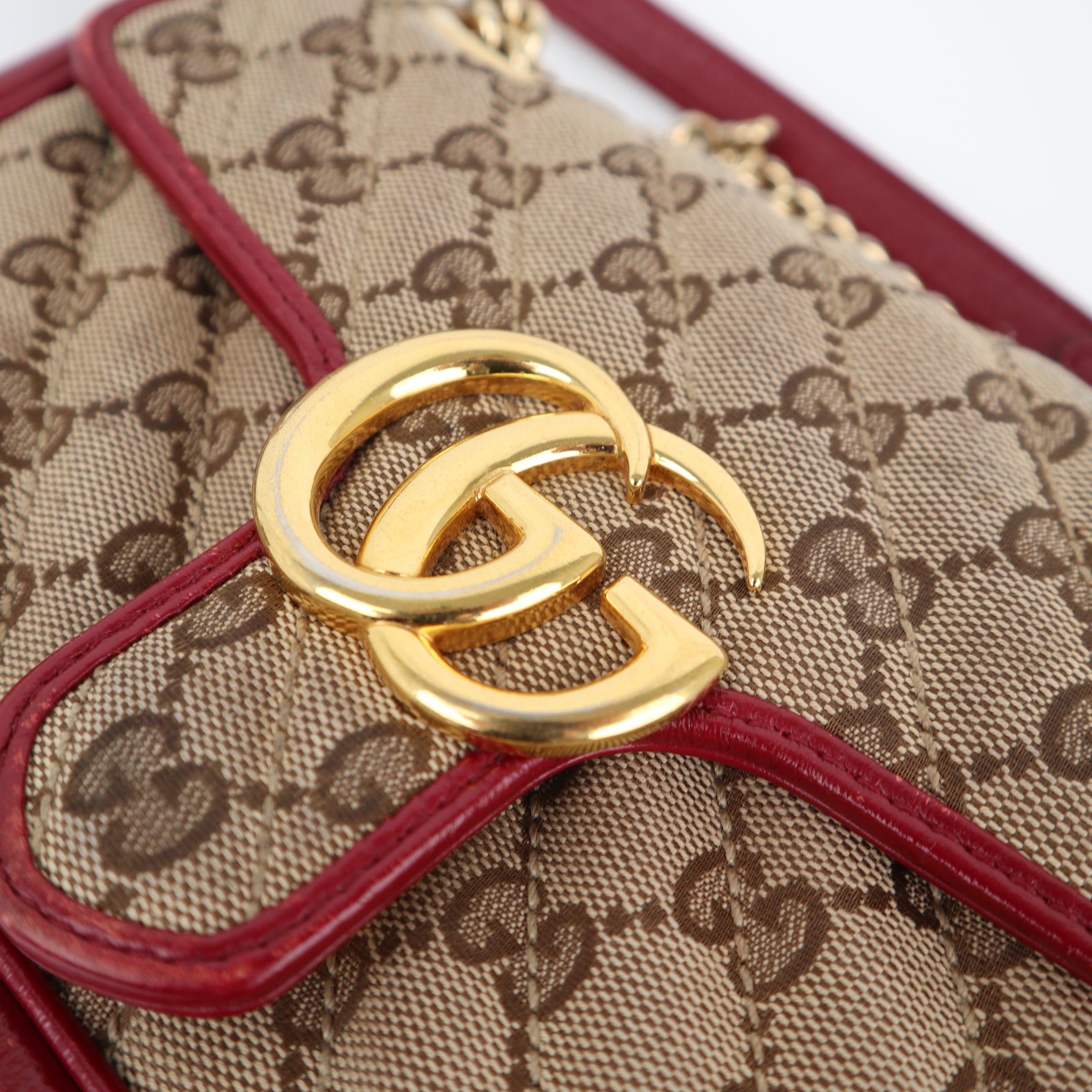 Gucci GG Marmont Mini Canvas Shoulder Bag Shoulder Bag C1770 | Pre-Owned Very Good Brown GG Canvas Canvas