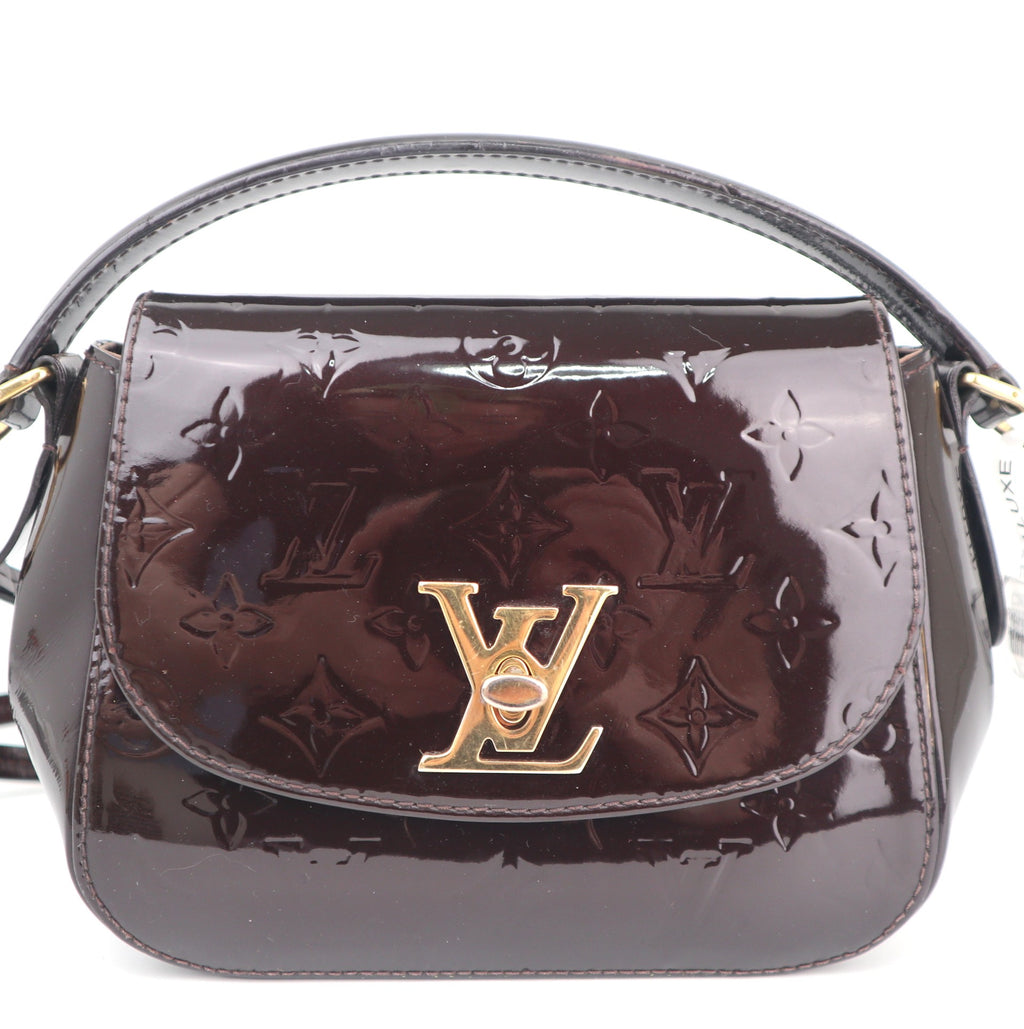 C2606 Louis Vuitton Top Handle Bag Monogram Vernis Pasadena Amarante | Pre-Owned Very Good Amarante Monogram Canvas, Leather