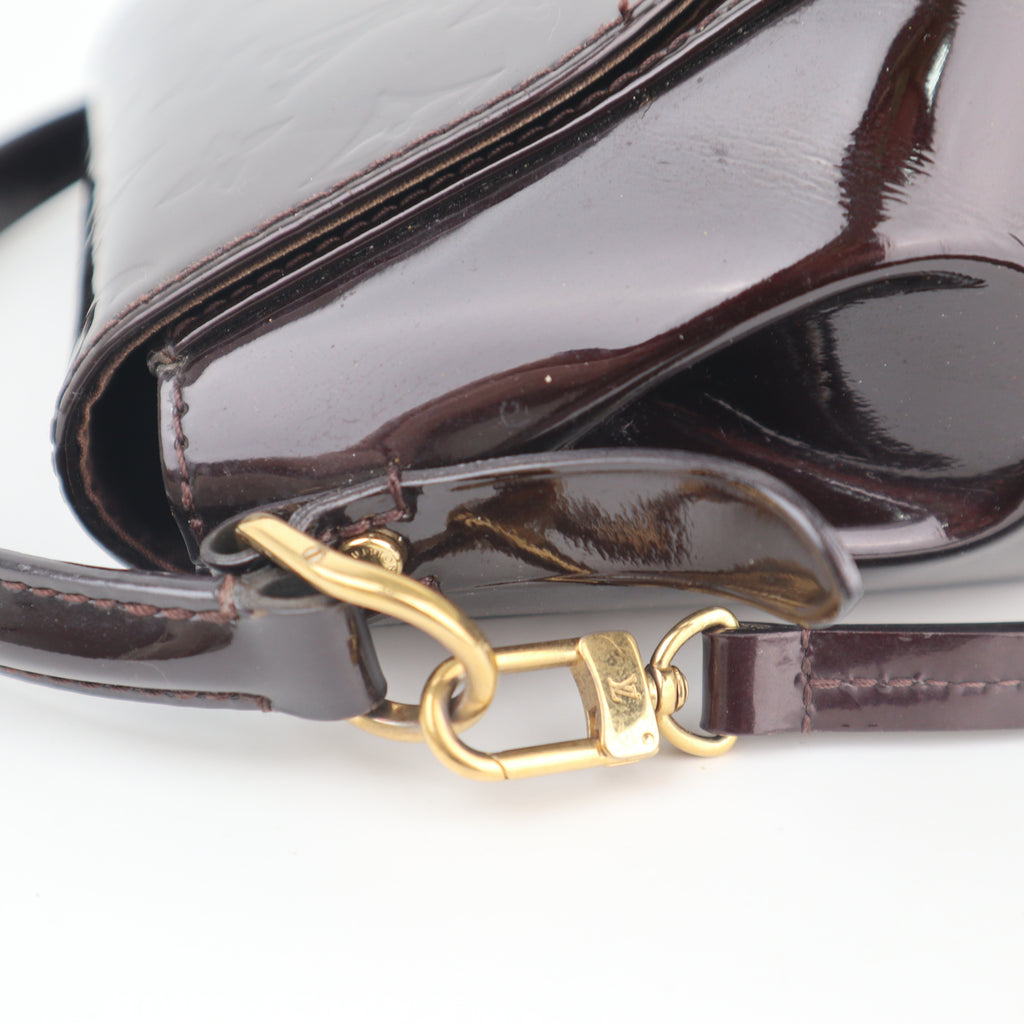 C2606 Louis Vuitton Top Handle Bag Monogram Vernis Pasadena Amarante | Pre-Owned Very Good Amarante Monogram Canvas, Leather