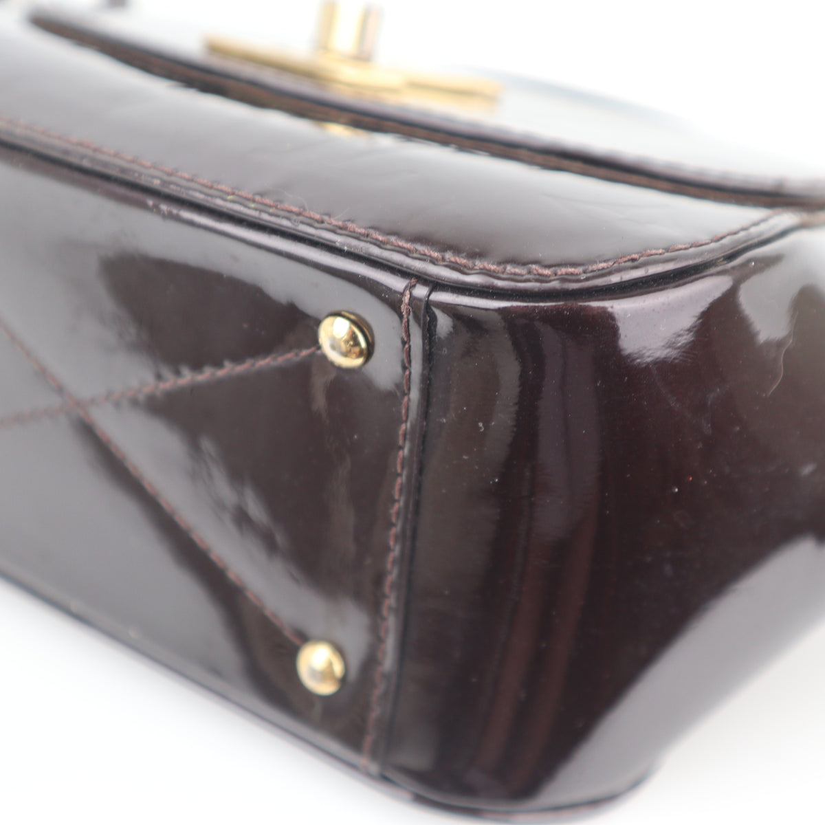 C2606 Louis Vuitton Top Handle Bag Monogram Vernis Pasadena Amarante | Pre-Owned Very Good Amarante Monogram Canvas, Leather