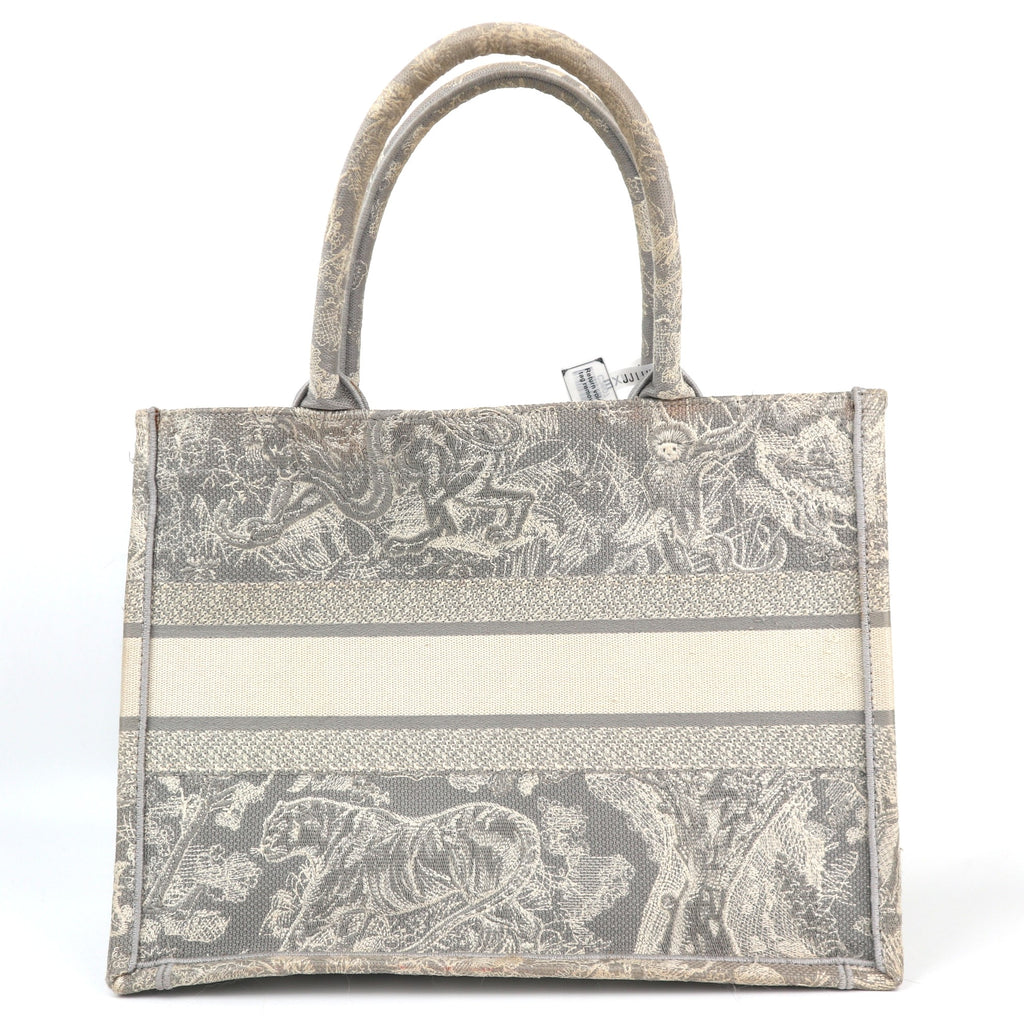 C2607 Christian Dior Tote Bag Book Tote Toile de Jouy Medium | Pre-Owned Very Good Blue / White Toile de Jouy Canvas
