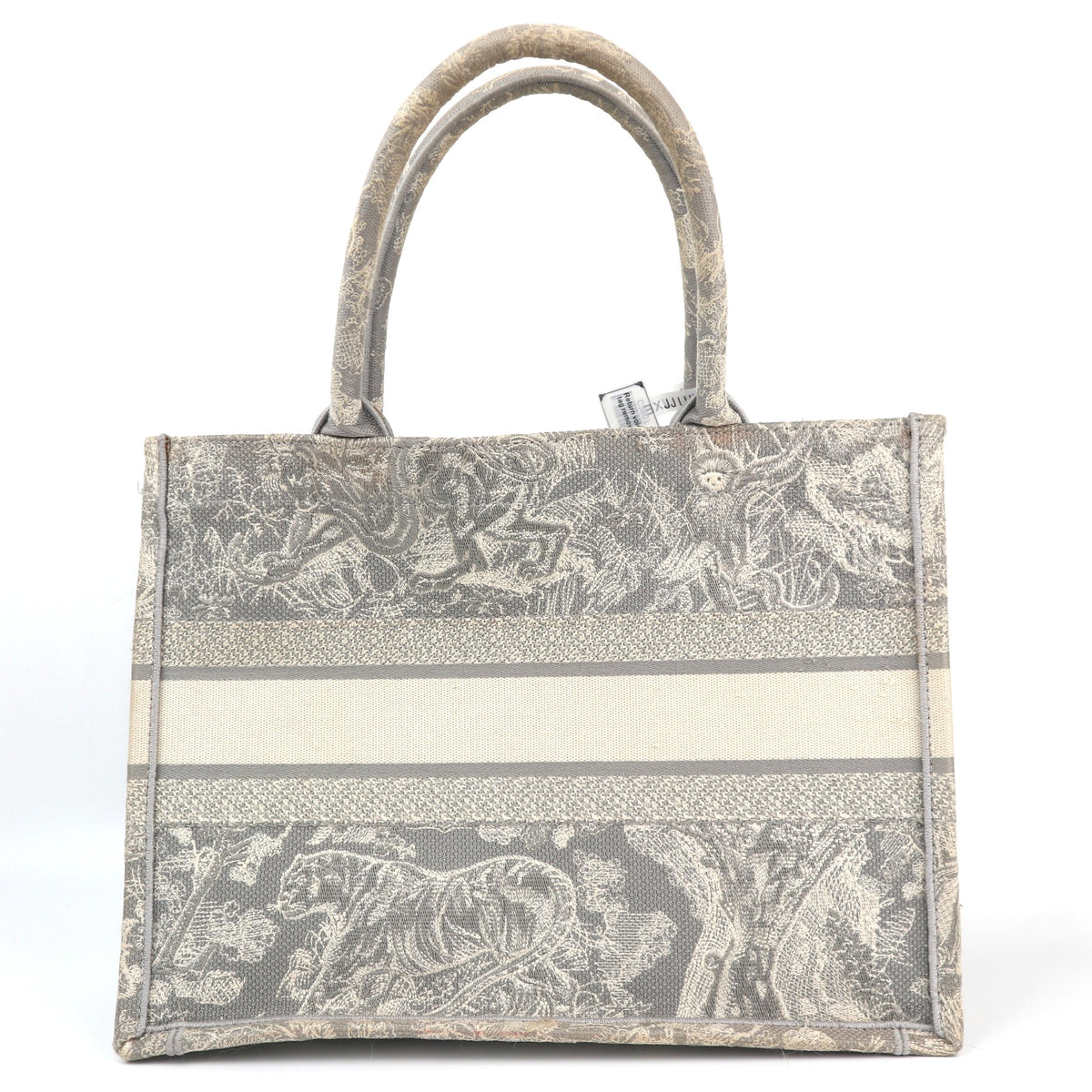 C2607 Christian Dior Tote Bag Book Tote Toile de Jouy Medium | Pre-Owned Very Good Blue / White Toile de Jouy Canvas