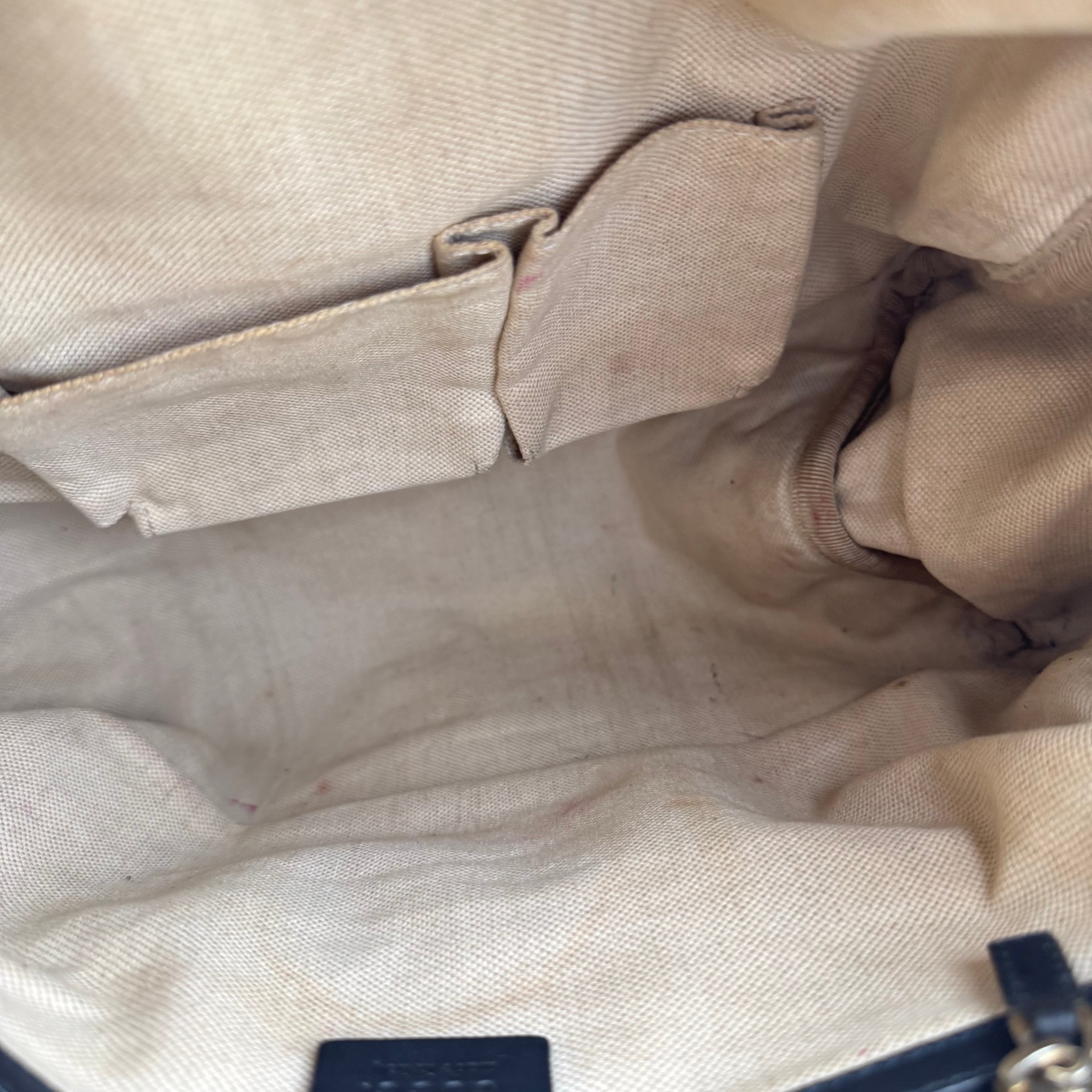 J1159 GUCCI Web Medium Original GG Boston Bag- Pre Owned