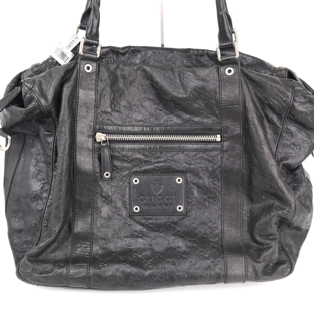 Gucci Microguccissima Black Tote Tote Bag C1776 | Pre-Owned Excellent Black GG Leather