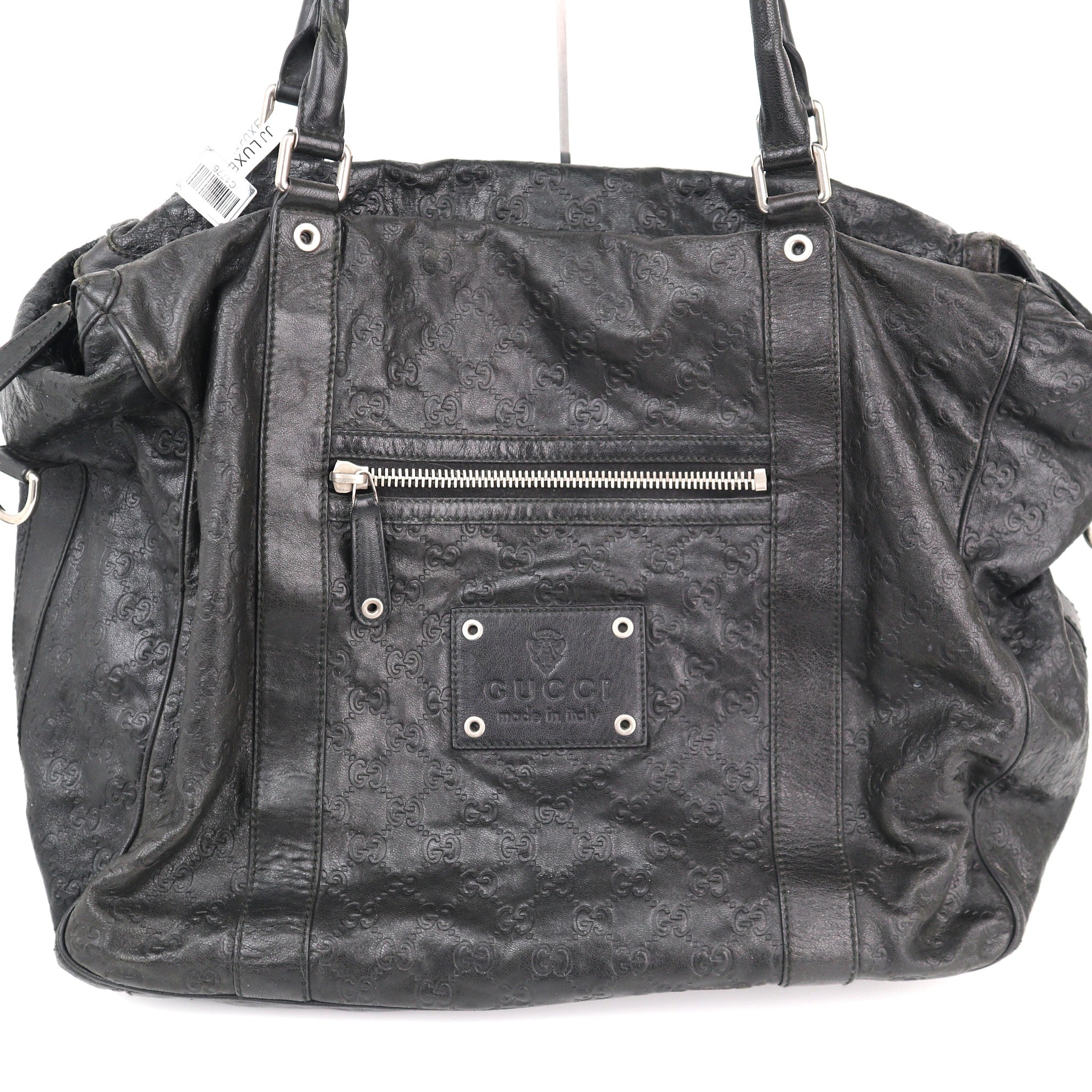 Gucci Microguccissima Black Tote Tote Bag C1776 | Pre-Owned Excellent Black GG Leather