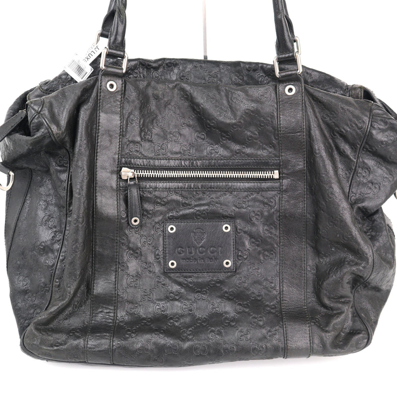 Gucci Microguccissima Black Tote Tote Bag C1776 | Pre-Owned Excellent Black GG Leather