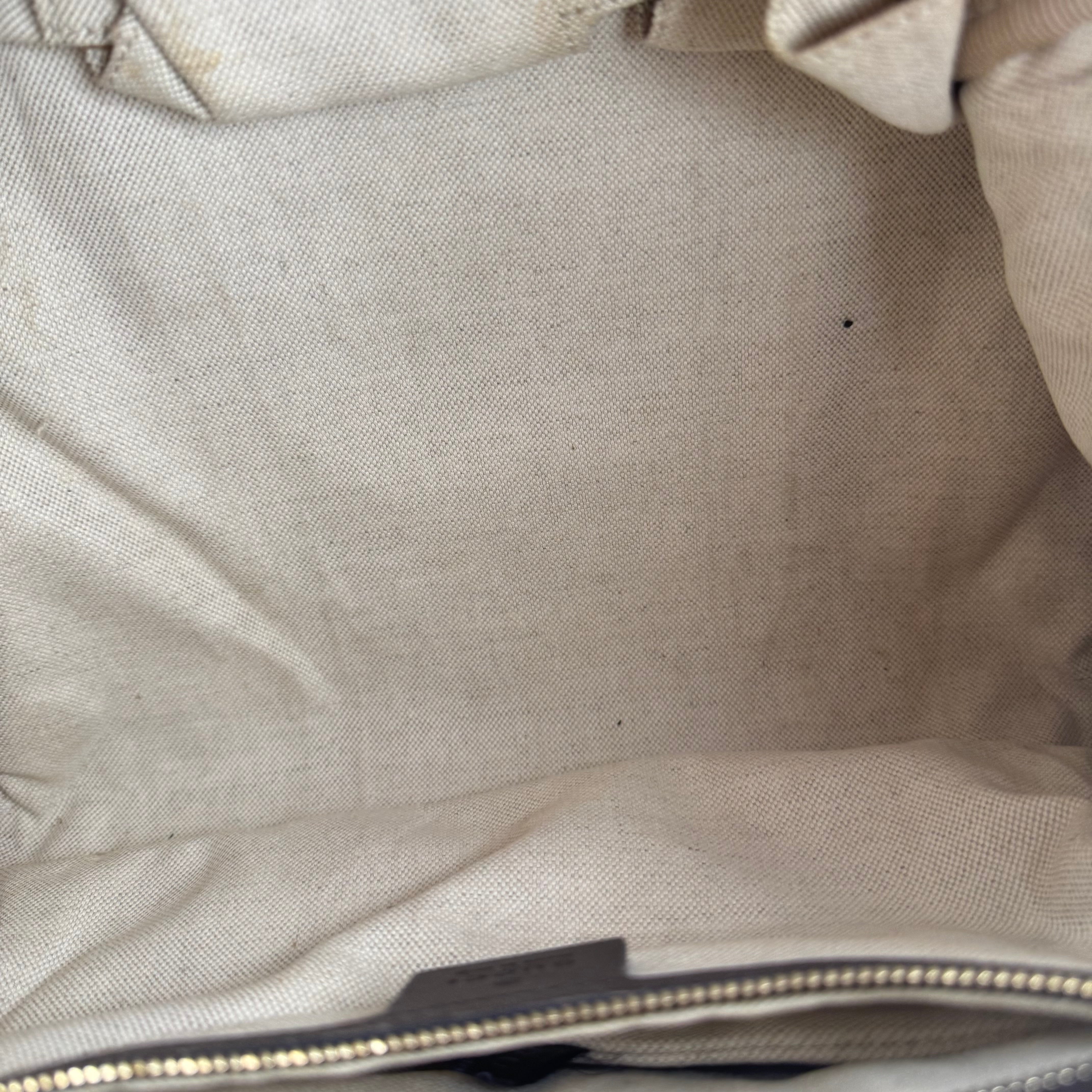 J1017 Gucci Brown Monogram Canvas Boston Bag- Pre Owned