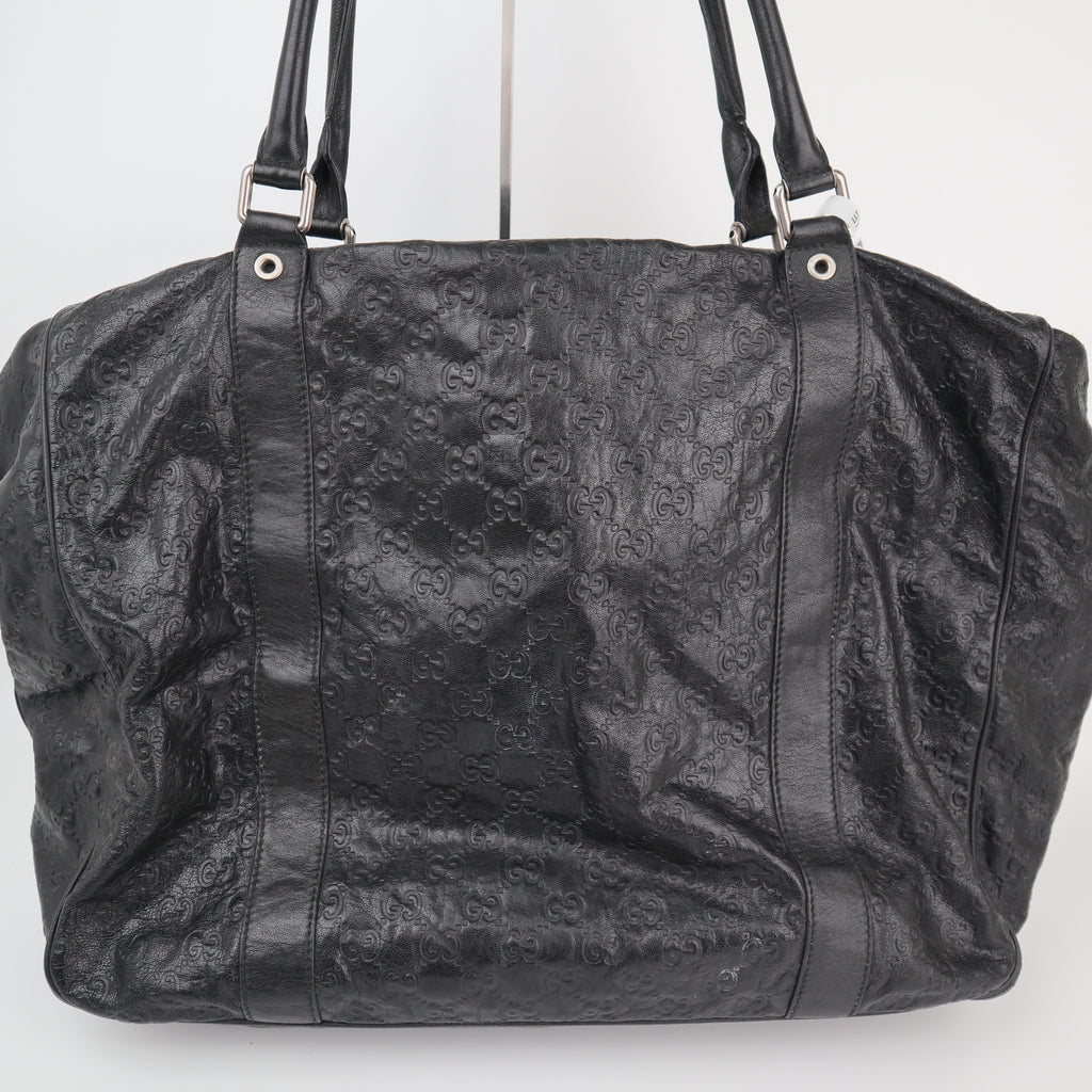 Gucci Microguccissima Black Tote Tote Bag C1776 | Pre-Owned Excellent Black GG Leather