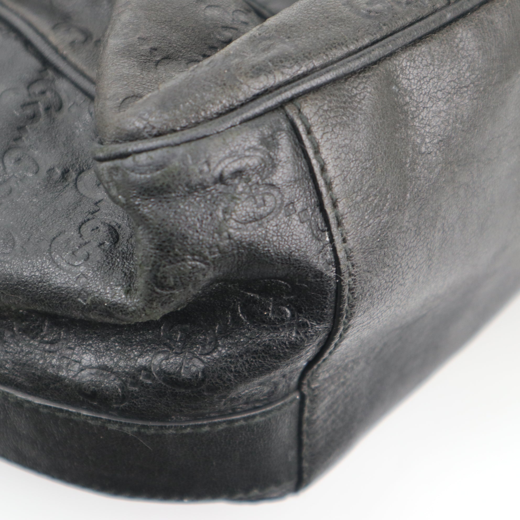 Gucci Microguccissima Black Tote Tote Bag C1776 | Pre-Owned Excellent Black GG Leather