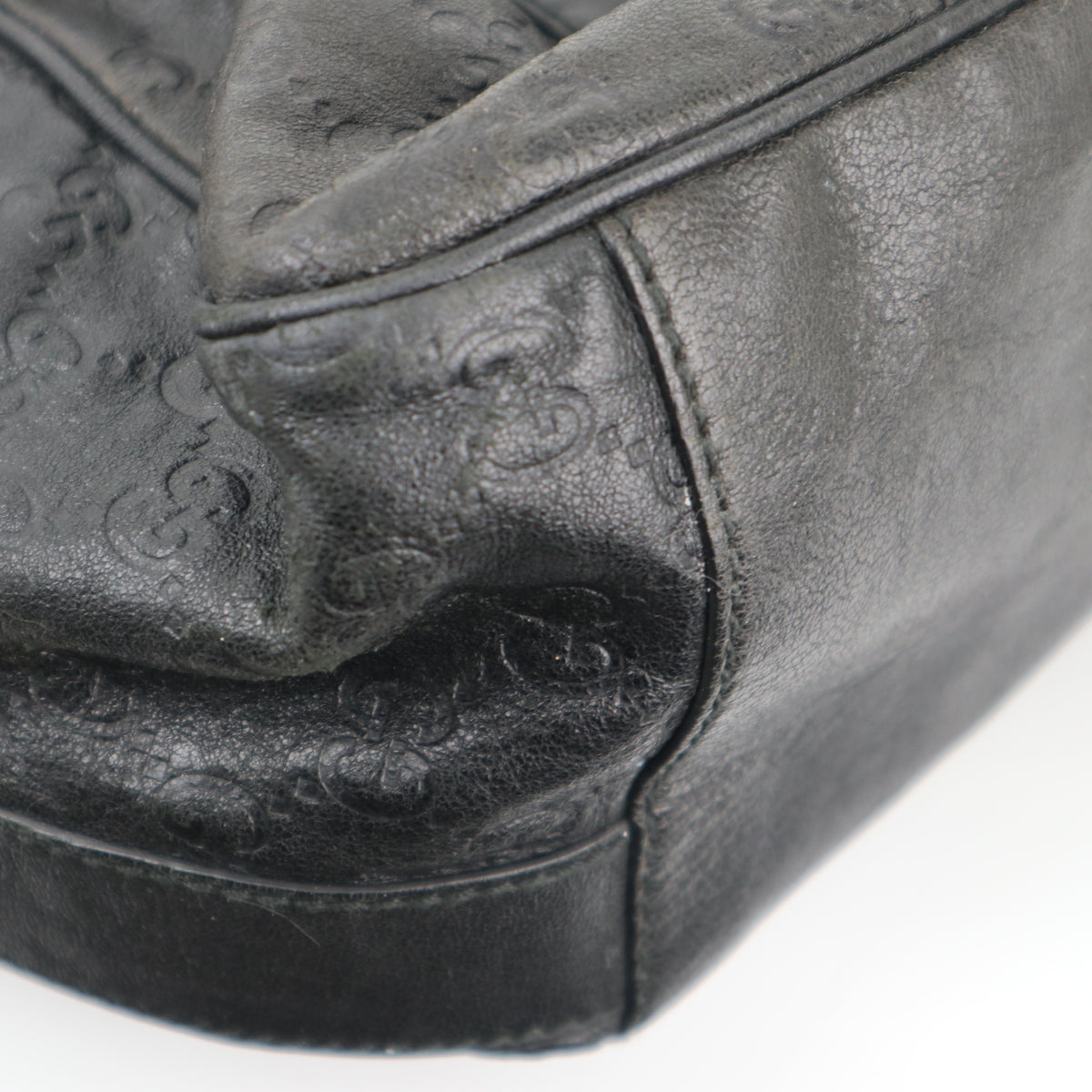 Gucci Microguccissima Black Tote Tote Bag C1776 | Pre-Owned Excellent Black GG Leather