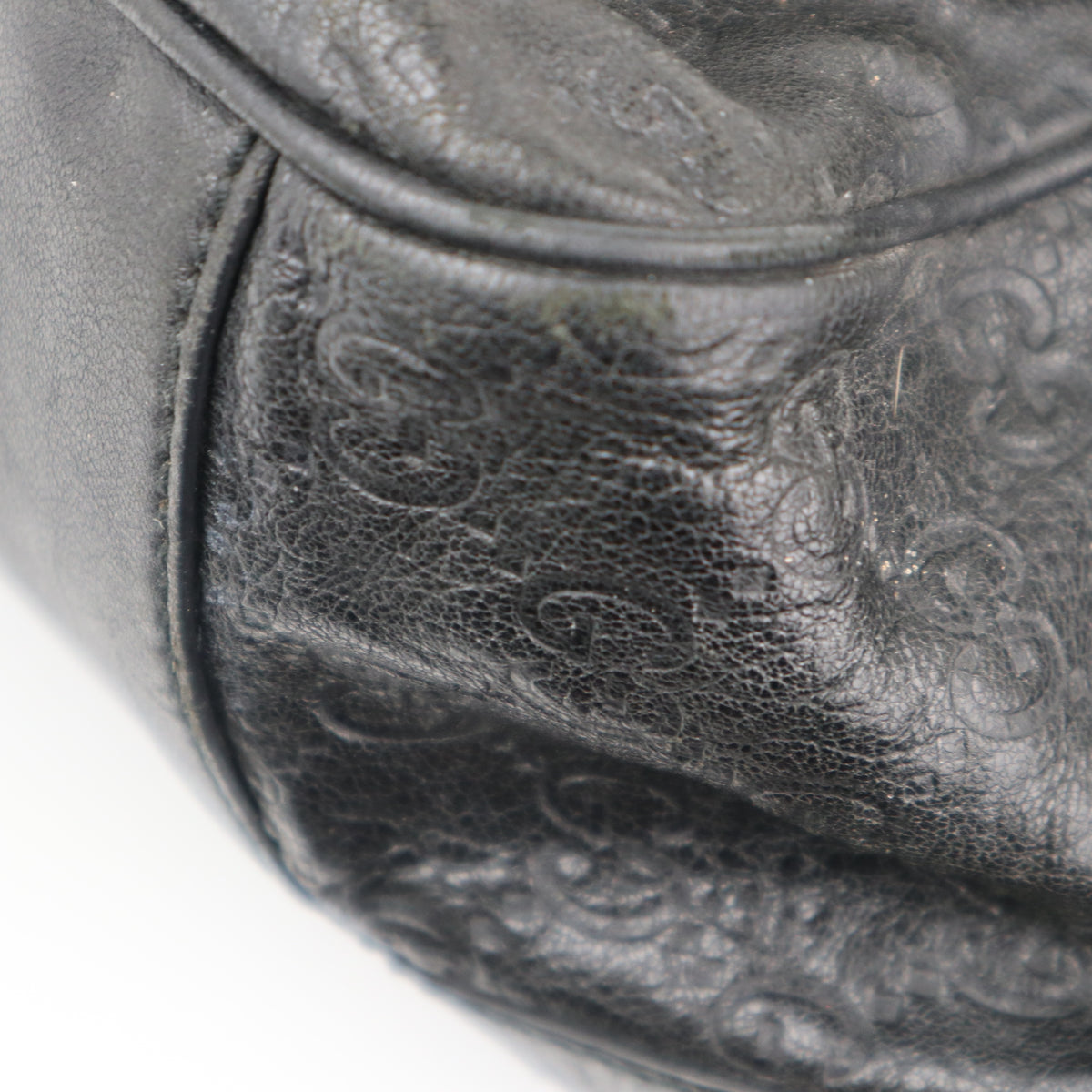 Gucci Microguccissima Black Tote Tote Bag C1776 | Pre-Owned Excellent Black GG Leather