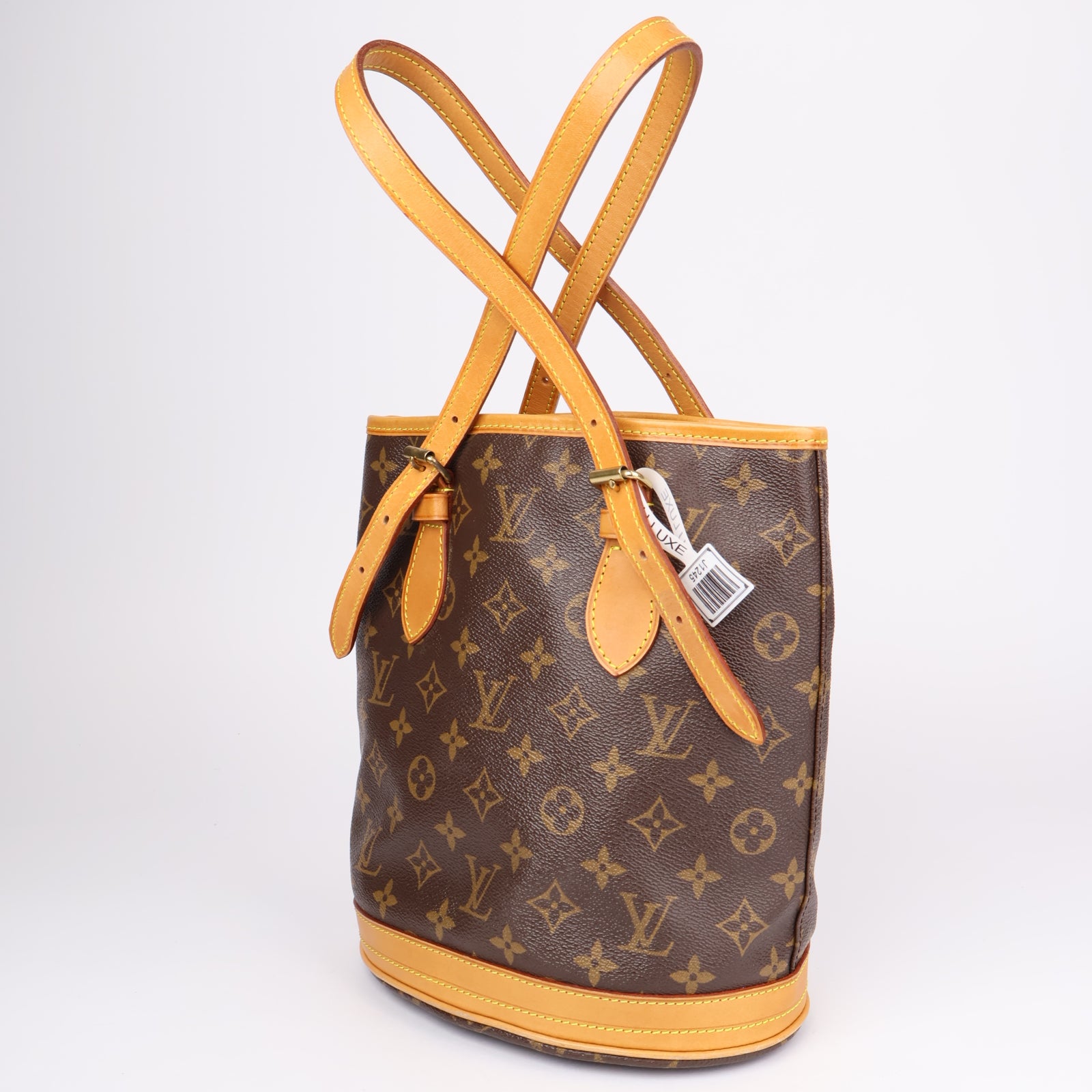 J1245-LOUIS VUITTON Monogram Canvas Petite Bucket Bag W/ Accessories Pouch- Pre Owned
