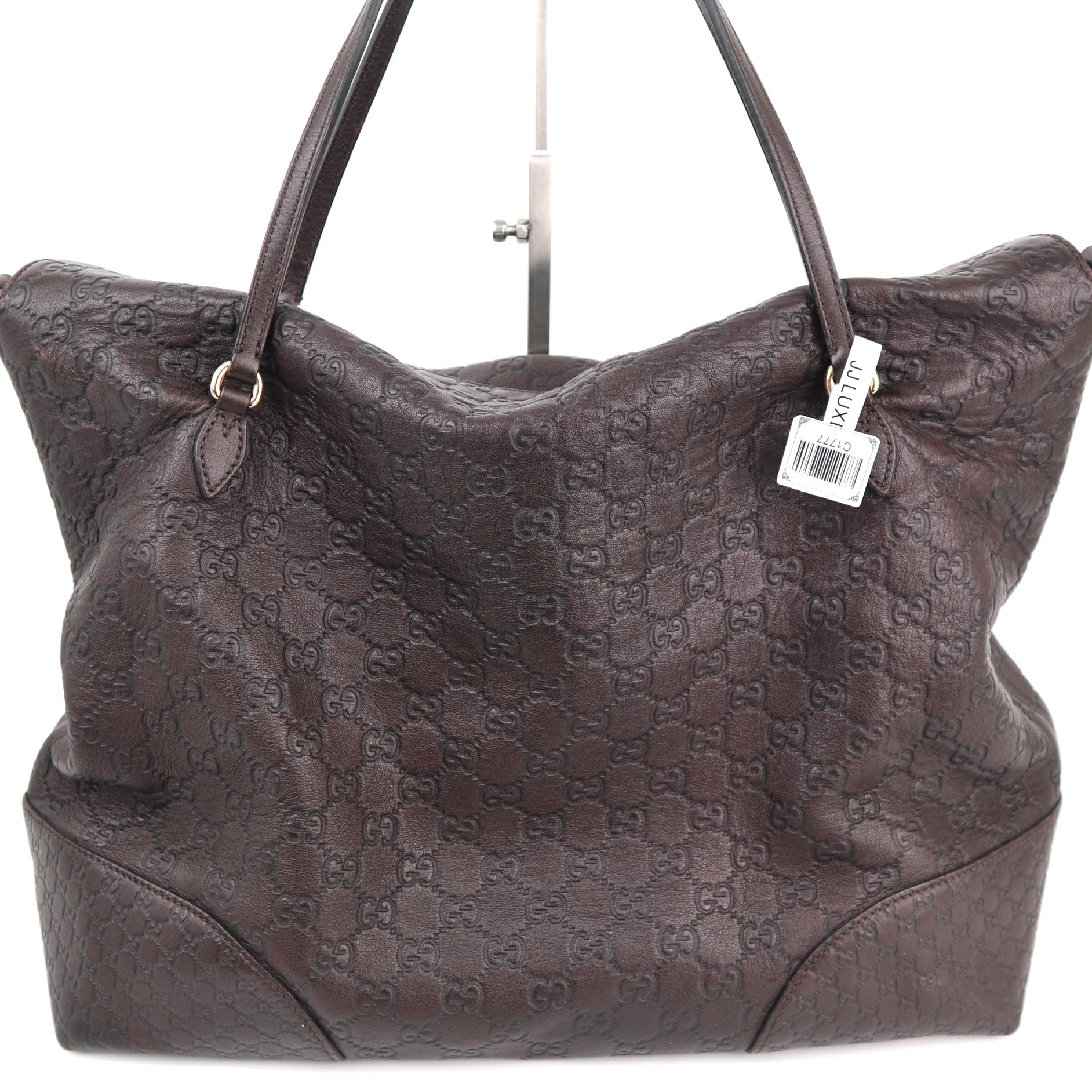 Gucci Bree Medium Guccissima Shoulder Bag C1777 | Pre-Owned Excellent Brown GG Leather