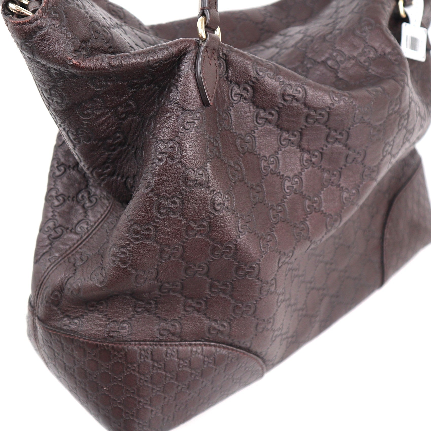 Gucci Bree Medium Guccissima Shoulder Bag C1777 | Pre-Owned Excellent Brown GG Leather