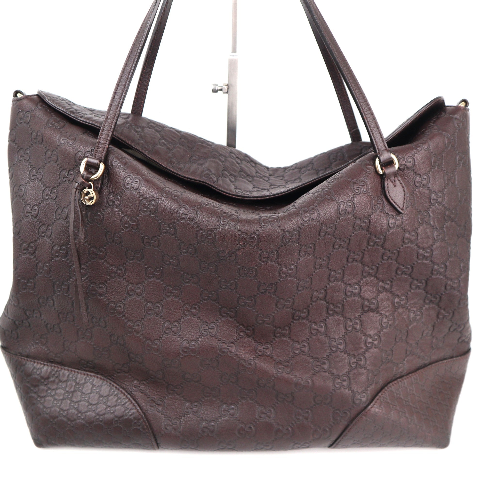 Gucci Bree Medium Guccissima Shoulder Bag C1777 | Pre-Owned Excellent Brown GG Leather