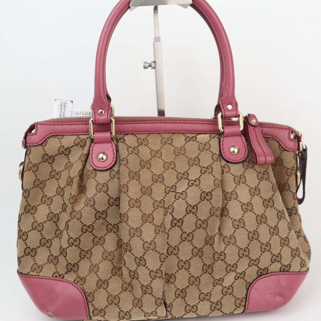 C2612 Gucci Tote Bag Sukey pink leather | Pre-Owned Very Good Pink Leather