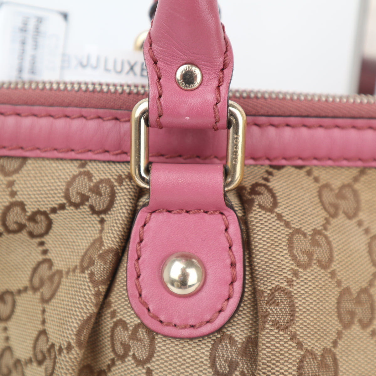 C2612 Gucci Tote Bag Sukey pink leather | Pre-Owned Very Good Pink Leather