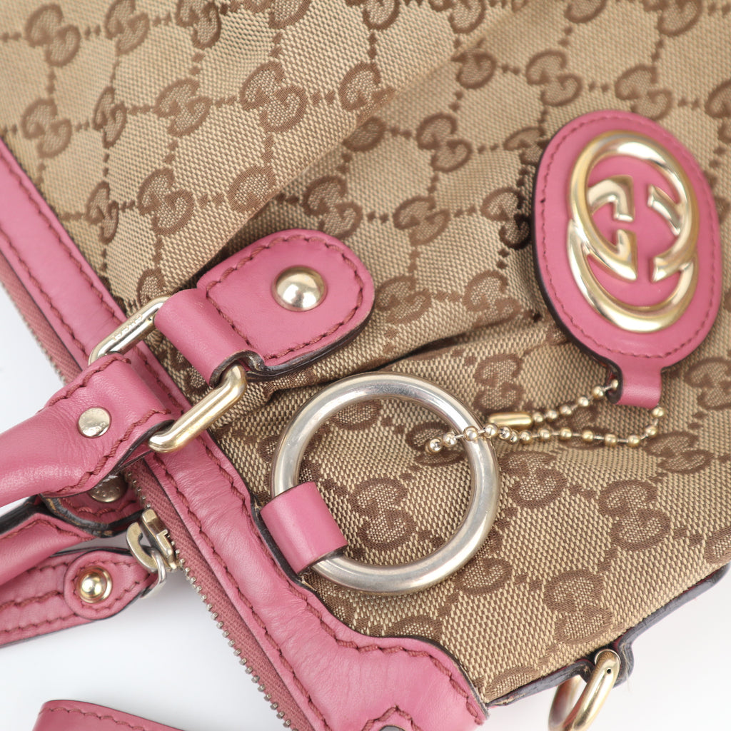 C2612 Gucci Tote Bag Sukey pink leather | Pre-Owned Very Good Pink Leather