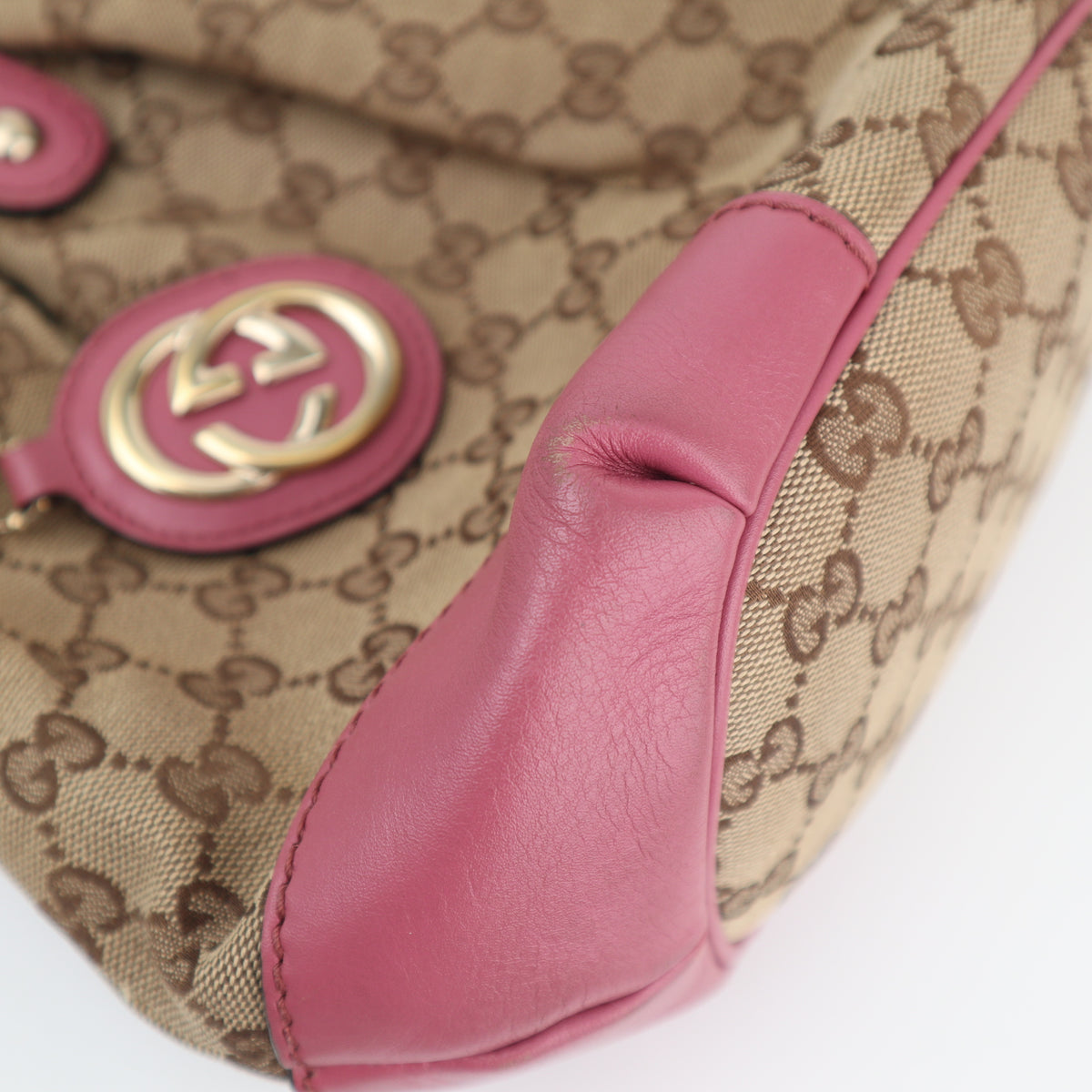 C2612 Gucci Tote Bag Sukey pink leather | Pre-Owned Very Good Pink Leather