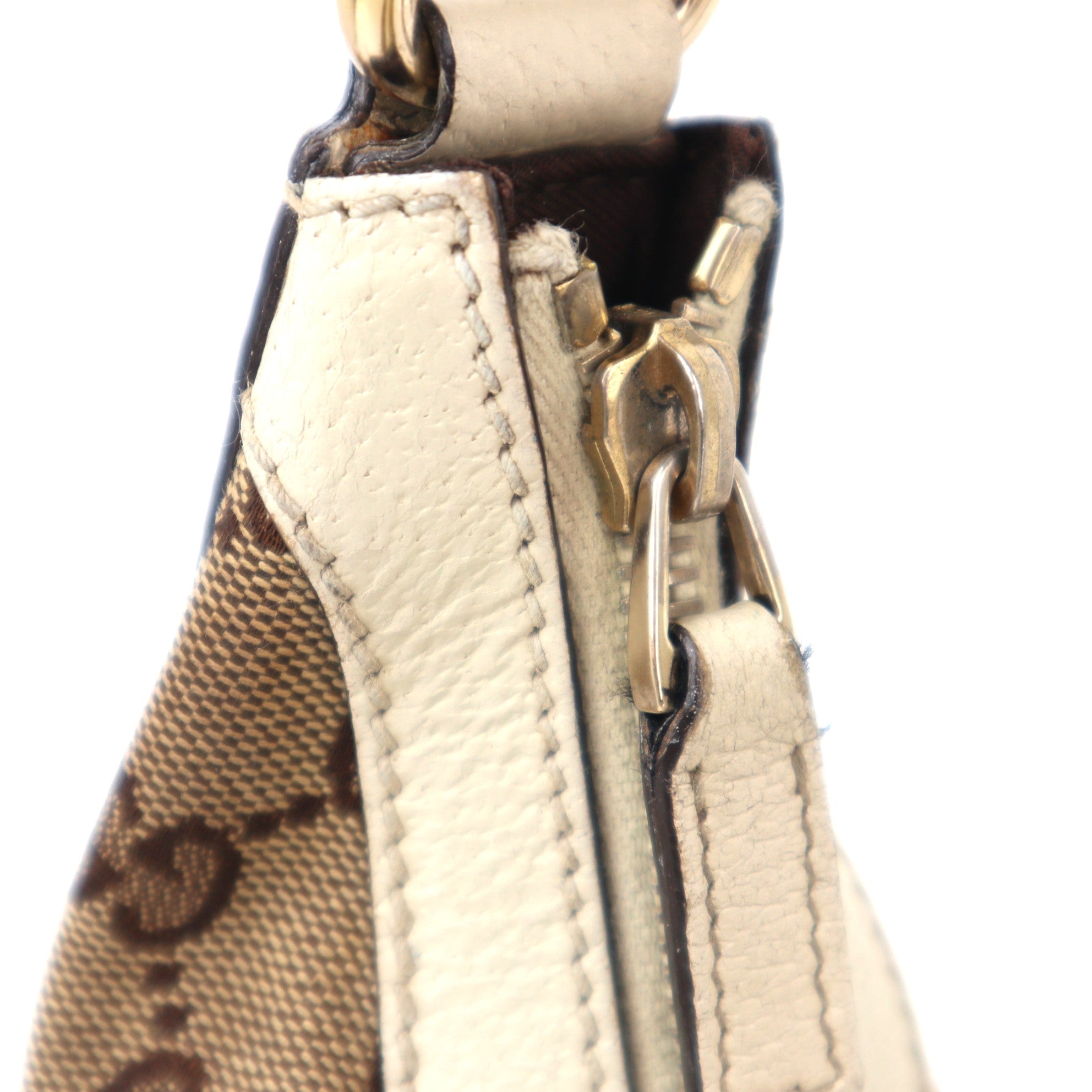 Gucci GG Canvas Hobo Shoulder Bag C1778 | Pre-Owned Excellent Brown GG Canvas