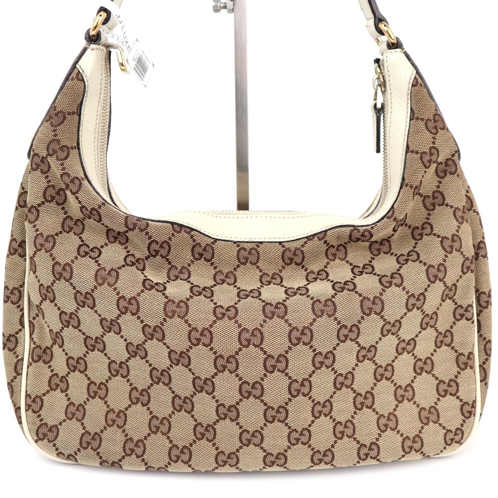 Gucci GG Canvas Hobo Shoulder Bag C1778 | Pre-Owned Excellent Brown GG Canvas