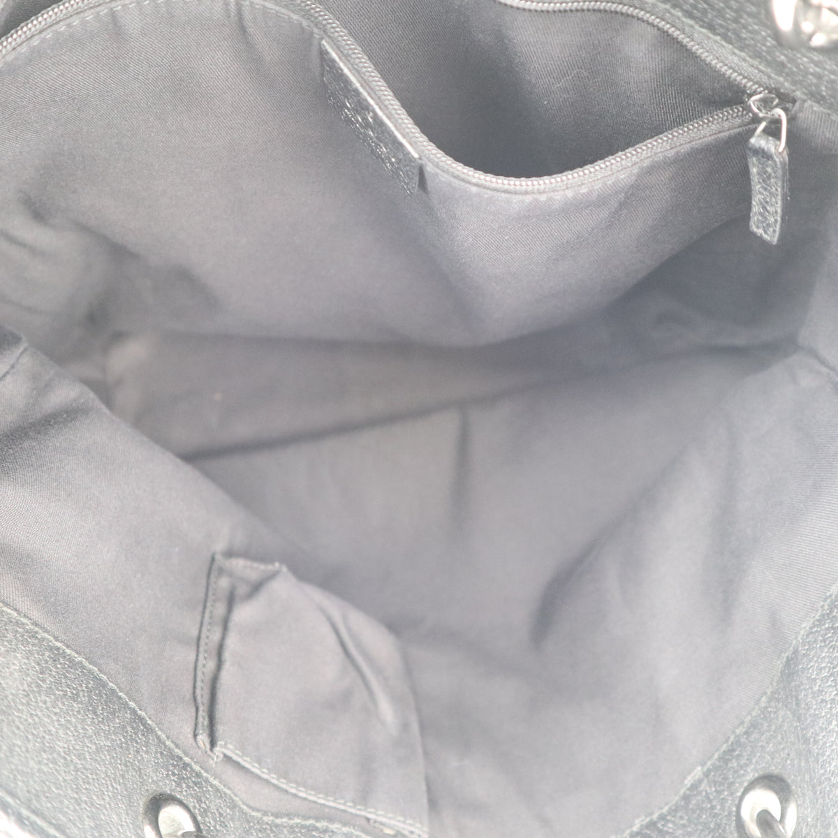 C2614 Gucci Tote Bag Eclipse GG Canvas Tote Black Vertical | Pre-Owned Excellent Black GG Monogram Canvas