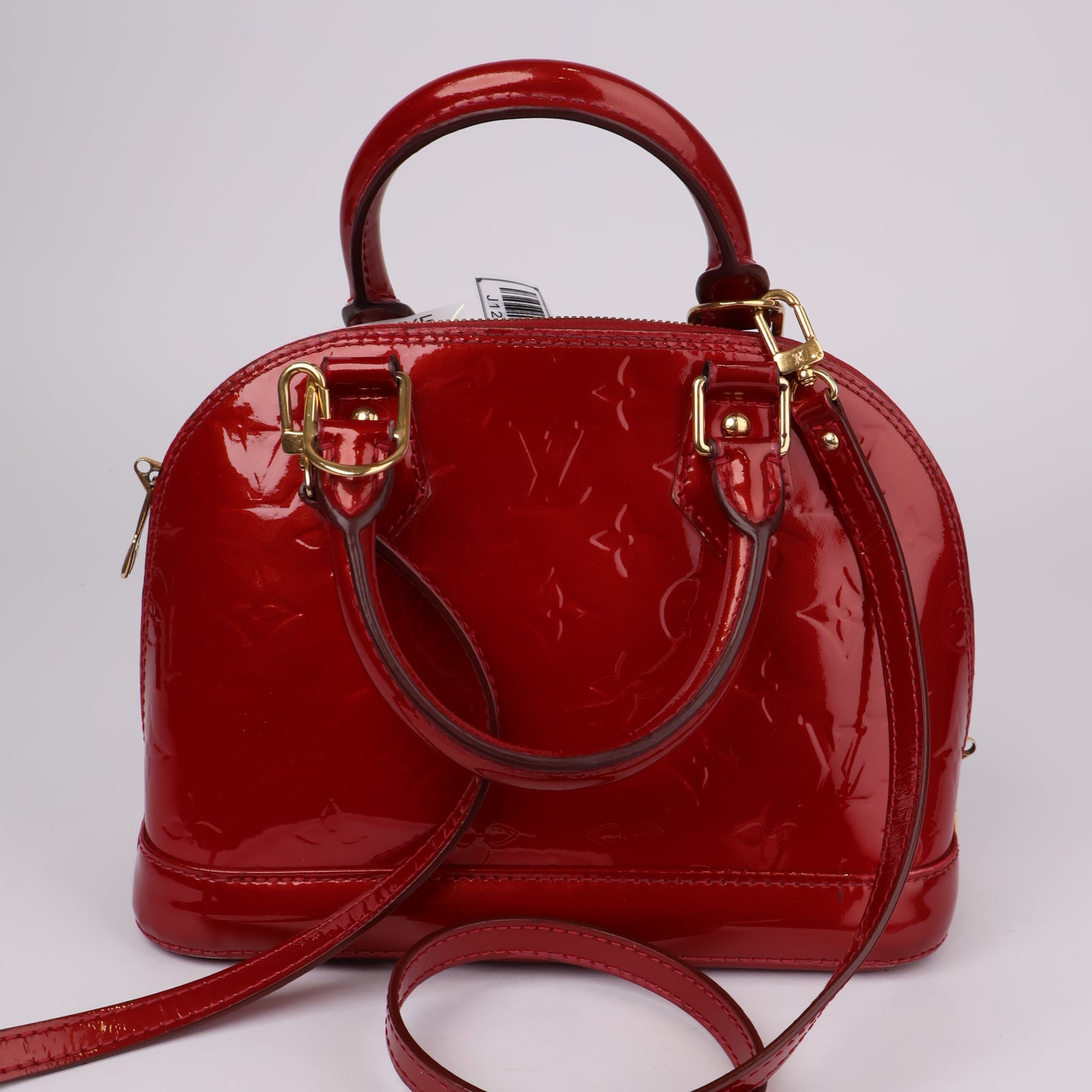 J1234-Vintage Louis Vuitton Vernis Alma BB Handbag- Pre Owned