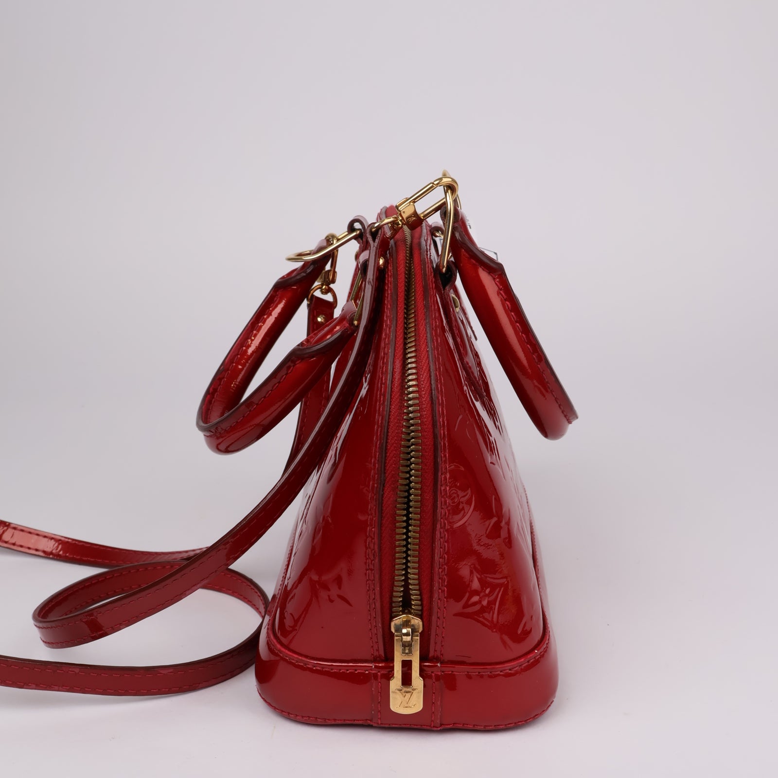 J1234-Vintage Louis Vuitton Vernis Alma BB Handbag- Pre Owned
