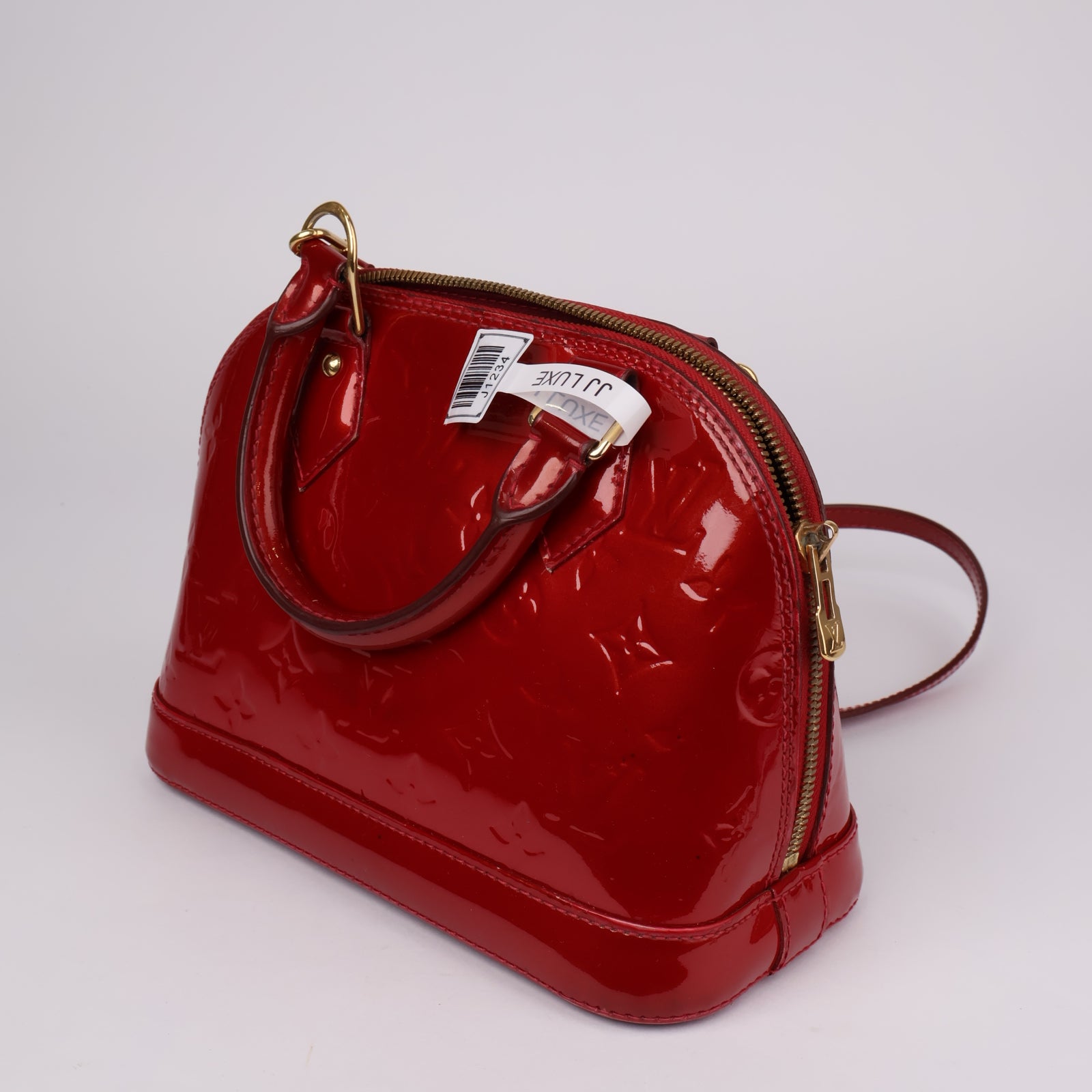 J1234-Vintage Louis Vuitton Vernis Alma BB Handbag- Pre Owned