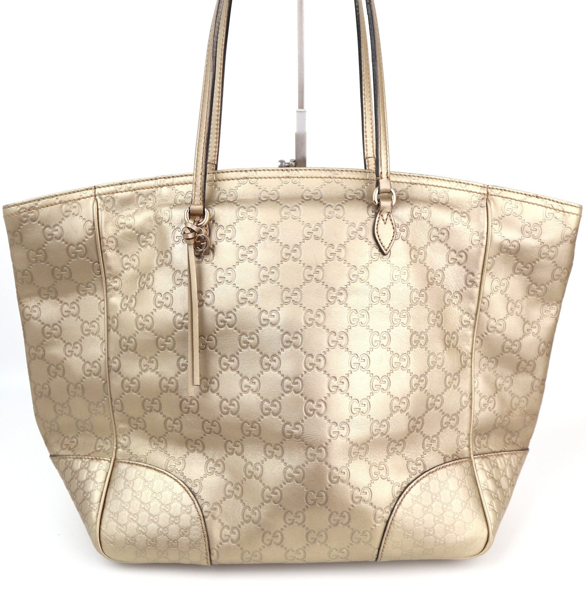 Gucci Guccissima Bree Gold Tote Bag C1780 | Pre-Owned Excellent Gold GG Leather