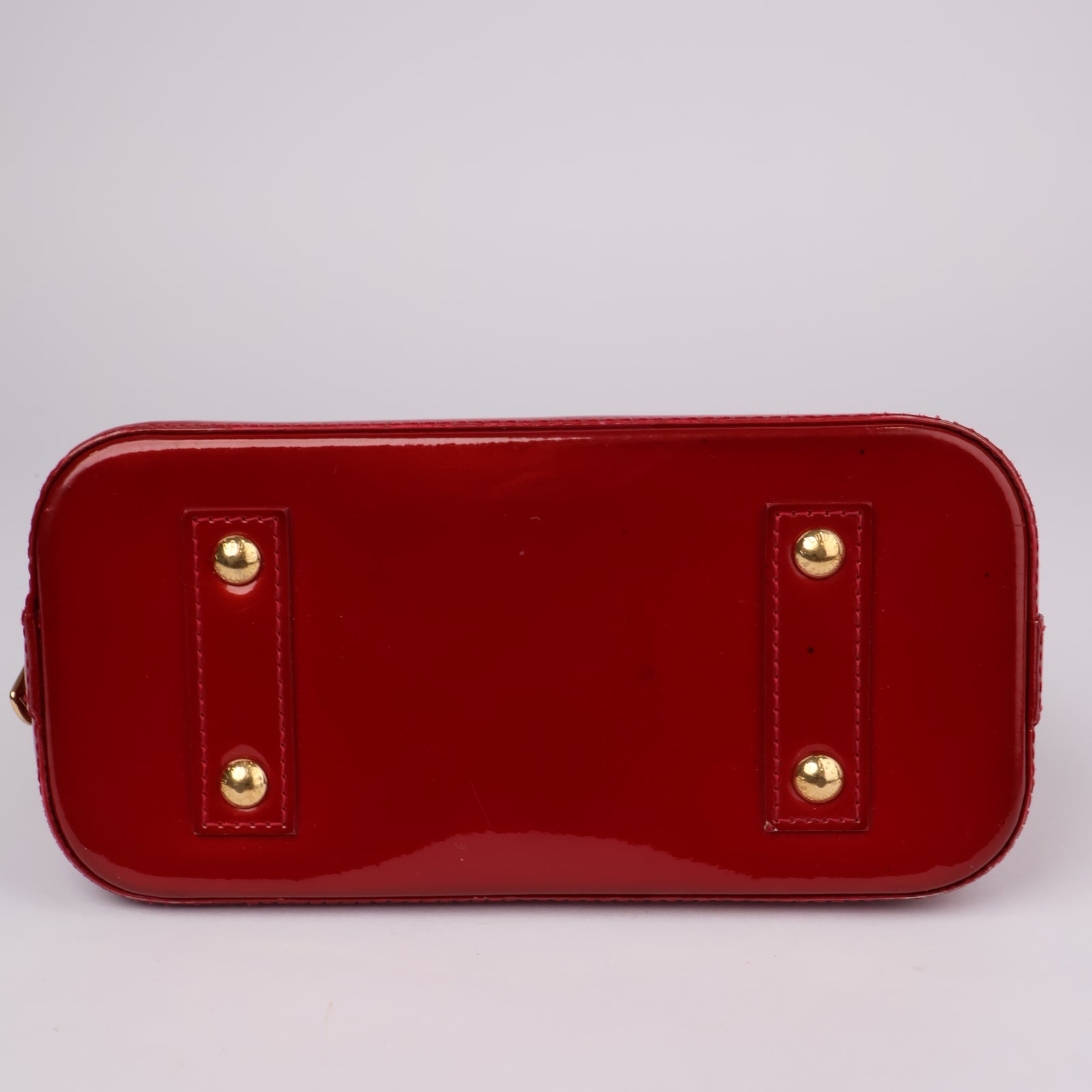 J1234-Vintage Louis Vuitton Vernis Alma BB Handbag- Pre Owned