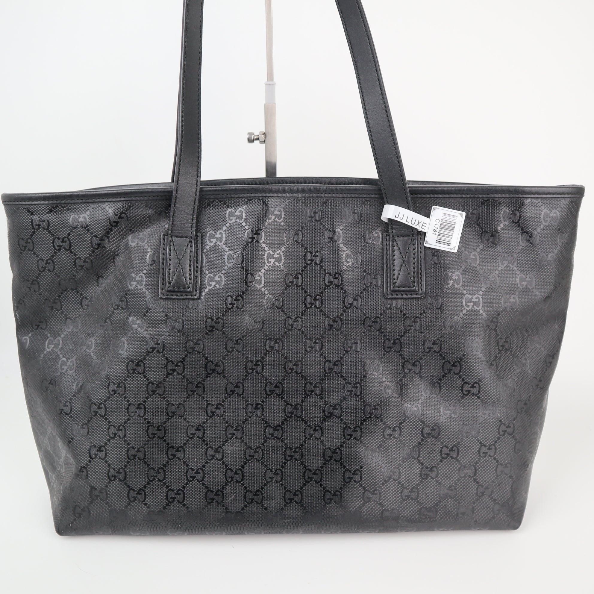 Gucci GG Imprime Monogram Tote Bag C1781 | Pre-Owned Excellent Brown Monogram, GG Canvas, Leather