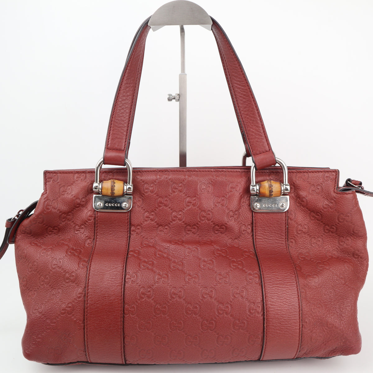 C2619 Gucci Tote Bag Guccissima Tender Bamboo Bar Tote | Pre-Owned Excellent Brown Guccissima Leather