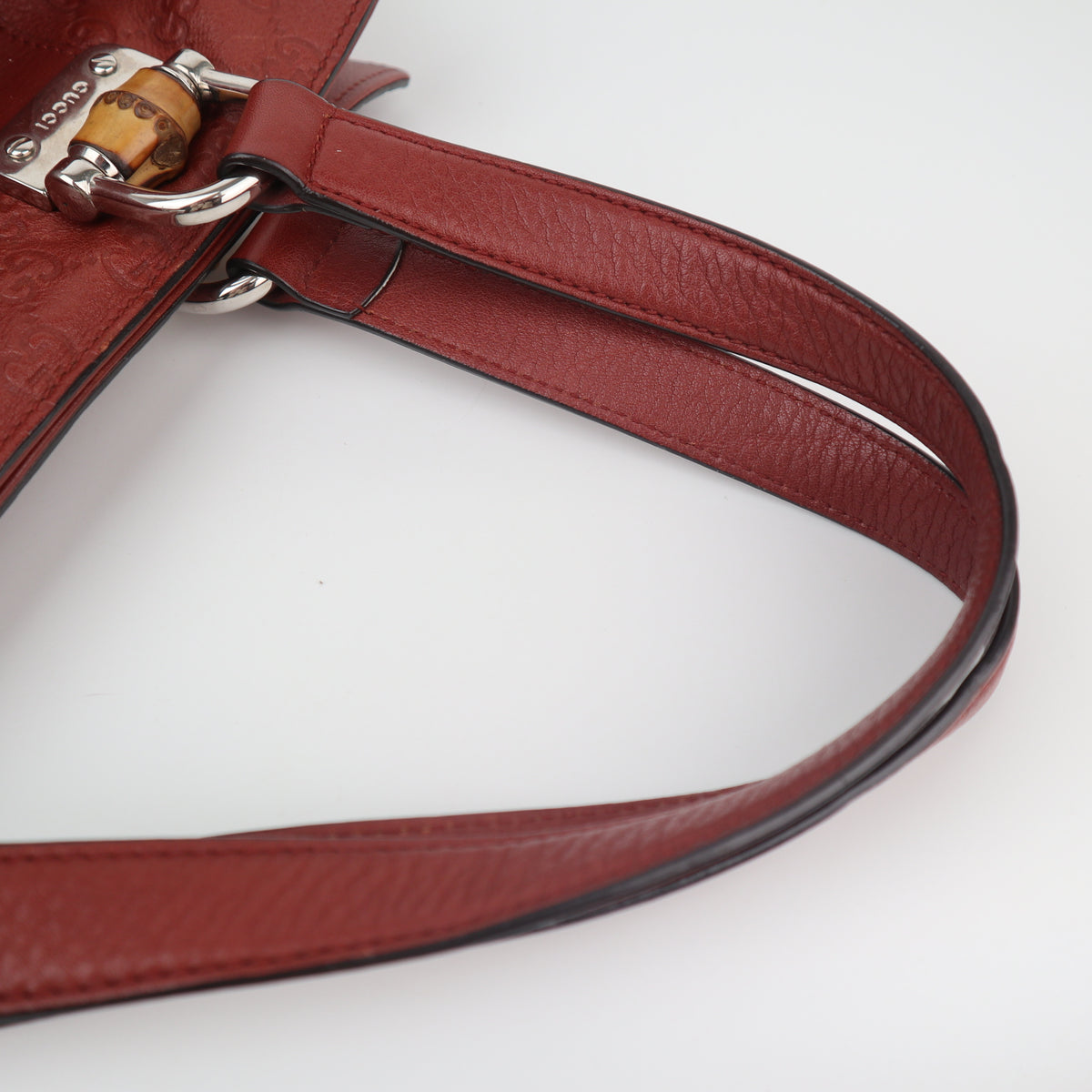 C2619 Gucci Tote Bag Guccissima Tender Bamboo Bar Tote | Pre-Owned Excellent Brown Guccissima Leather