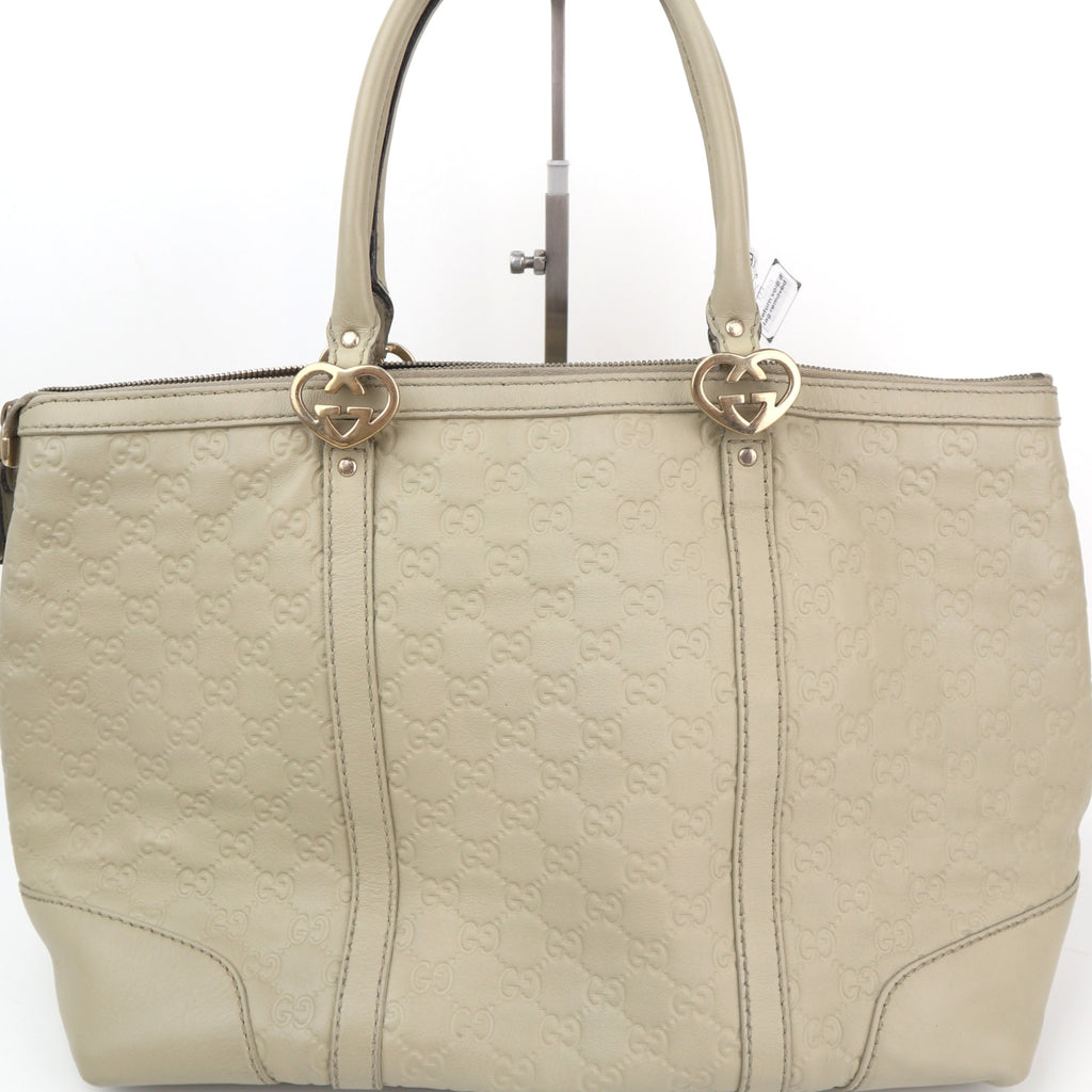 C2620 Gucci Tote Bag Guccissima Lovely Heart | Pre-Owned Very Good Brown Guccissima Leather