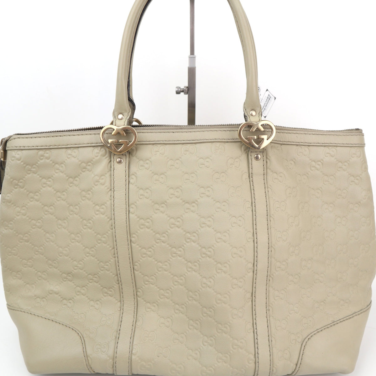 C2620 Gucci Tote Bag Guccissima Lovely Heart | Pre-Owned Very Good Brown Guccissima Leather